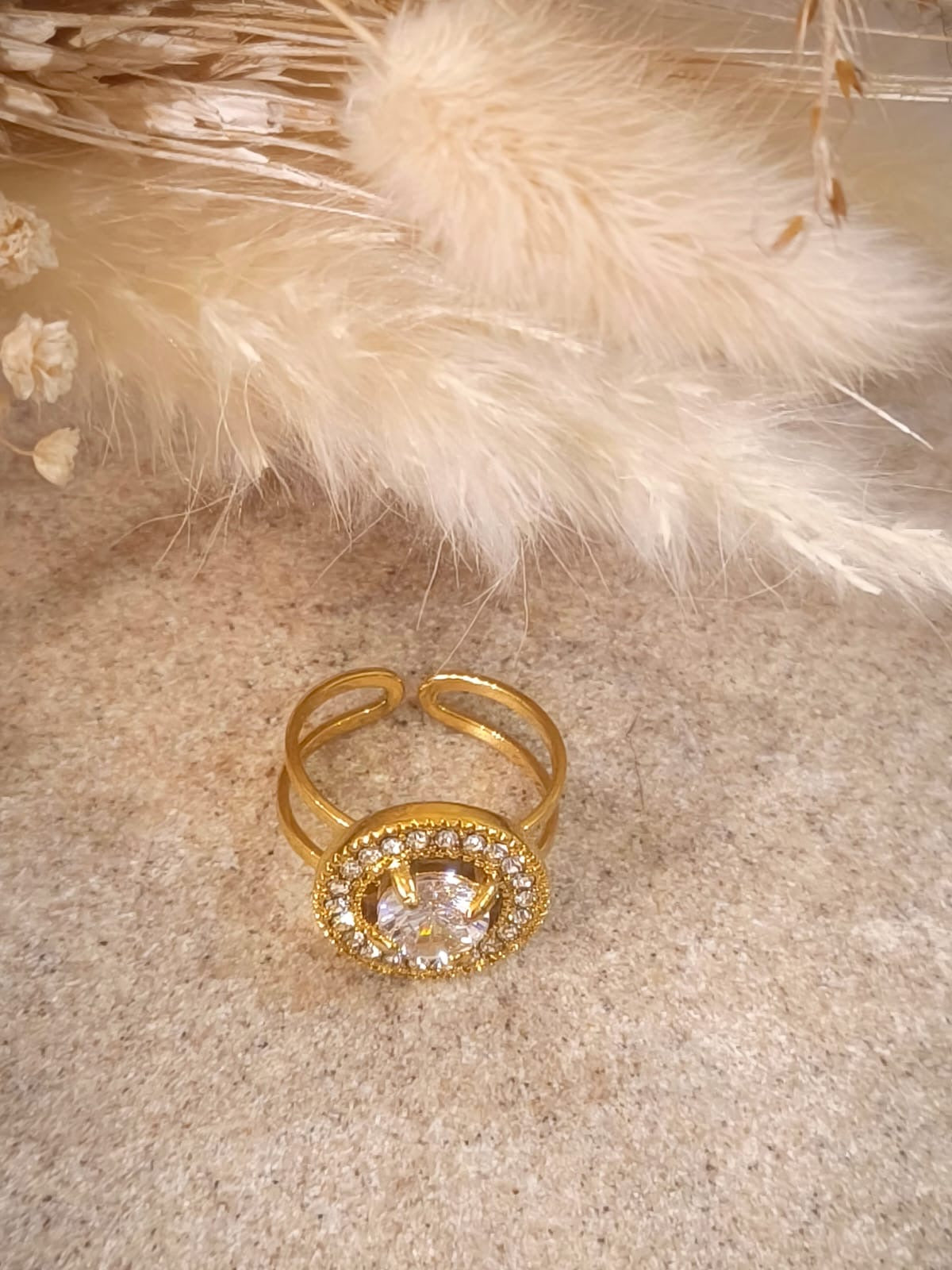 Bague de promesse Théoline en acier inoxydable avec boîte