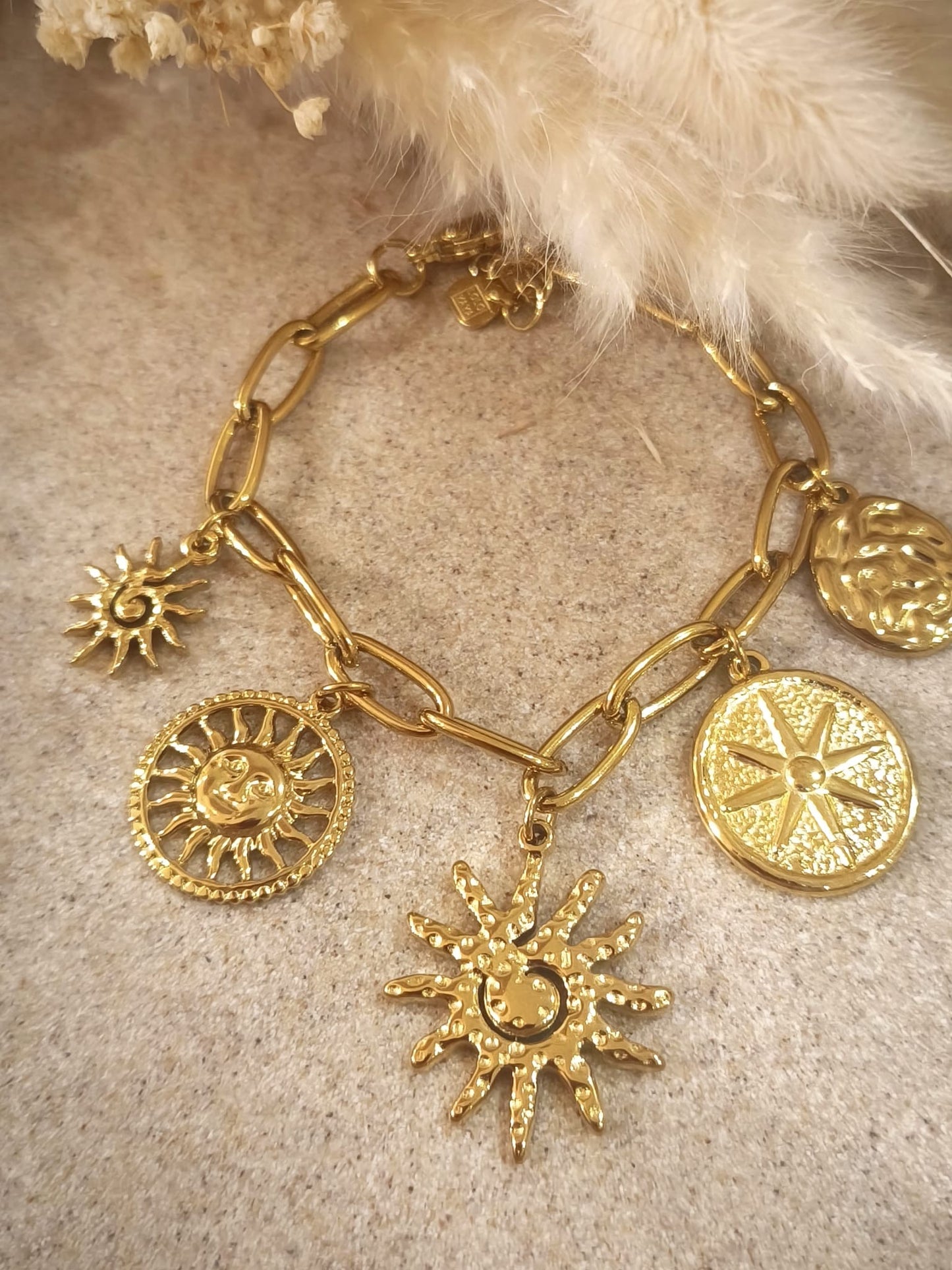 Bracelet Théo à breloques en acier inoxydable