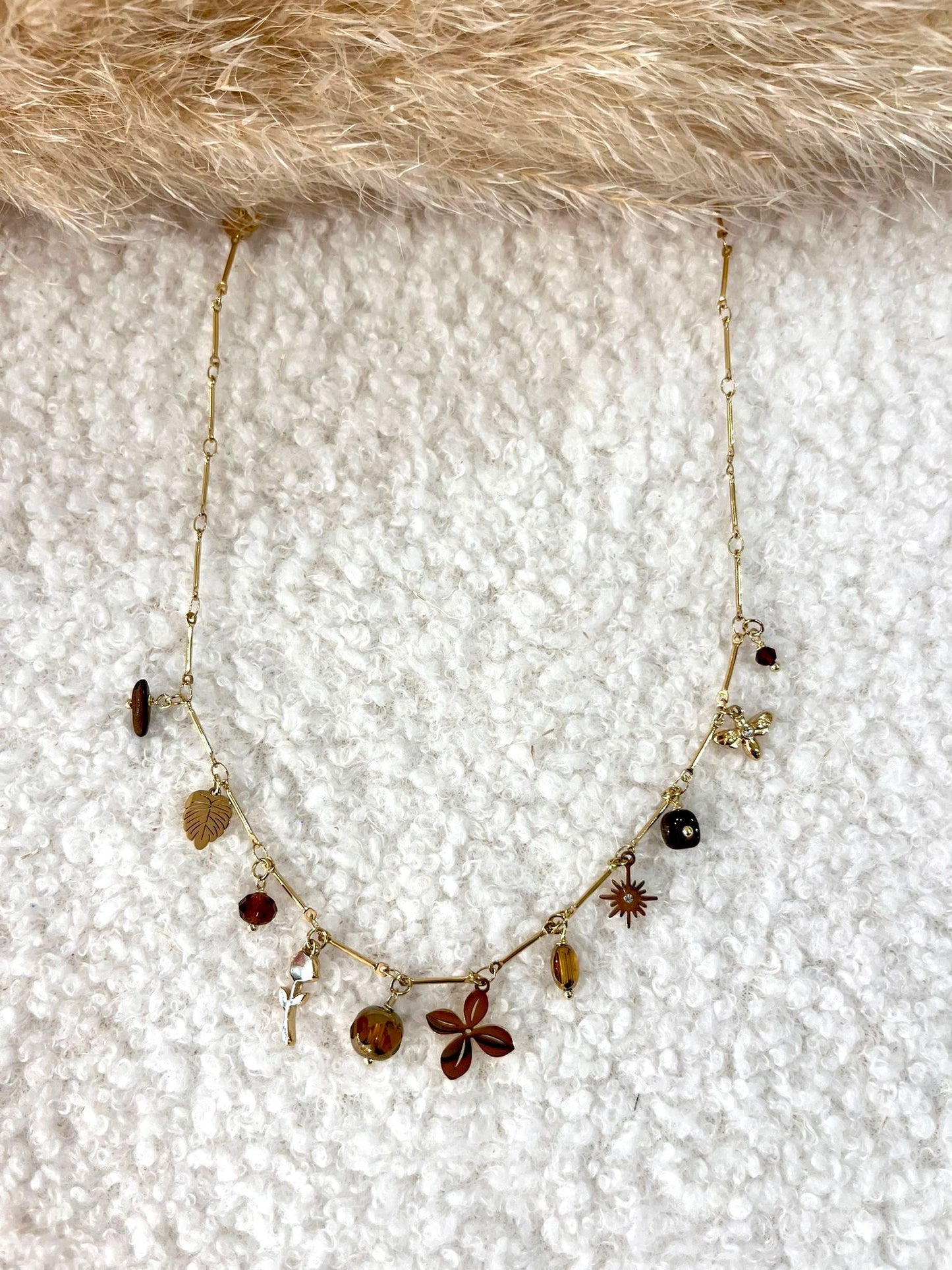 Collier à breloques Hugo en acier inoxydable
