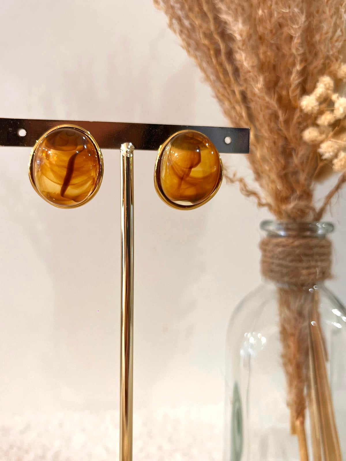 Boucles d’oreilles Carine en acier inoxydable