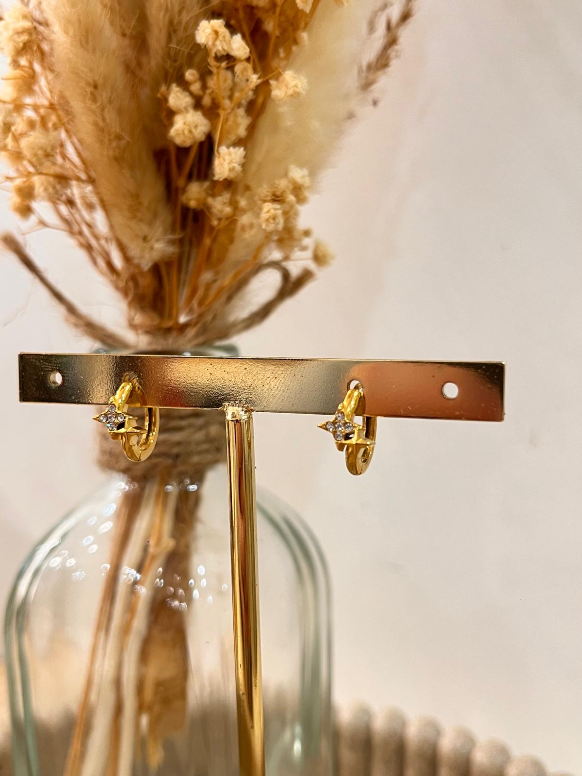 Boucles d'oreilles Milene en acier inoxydable