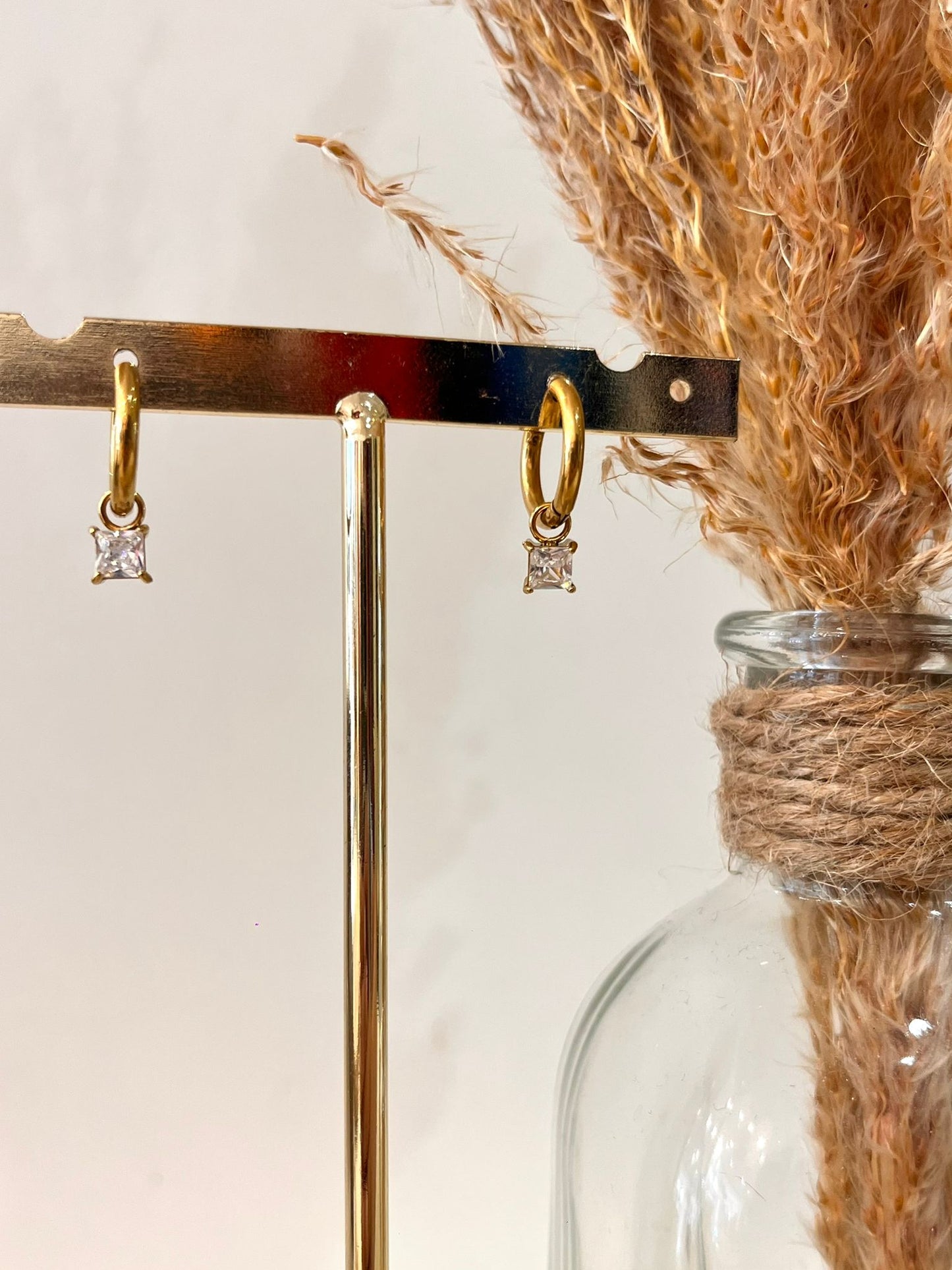 Boucles d’oreilles breloques Clémentine en acier inoxydable
