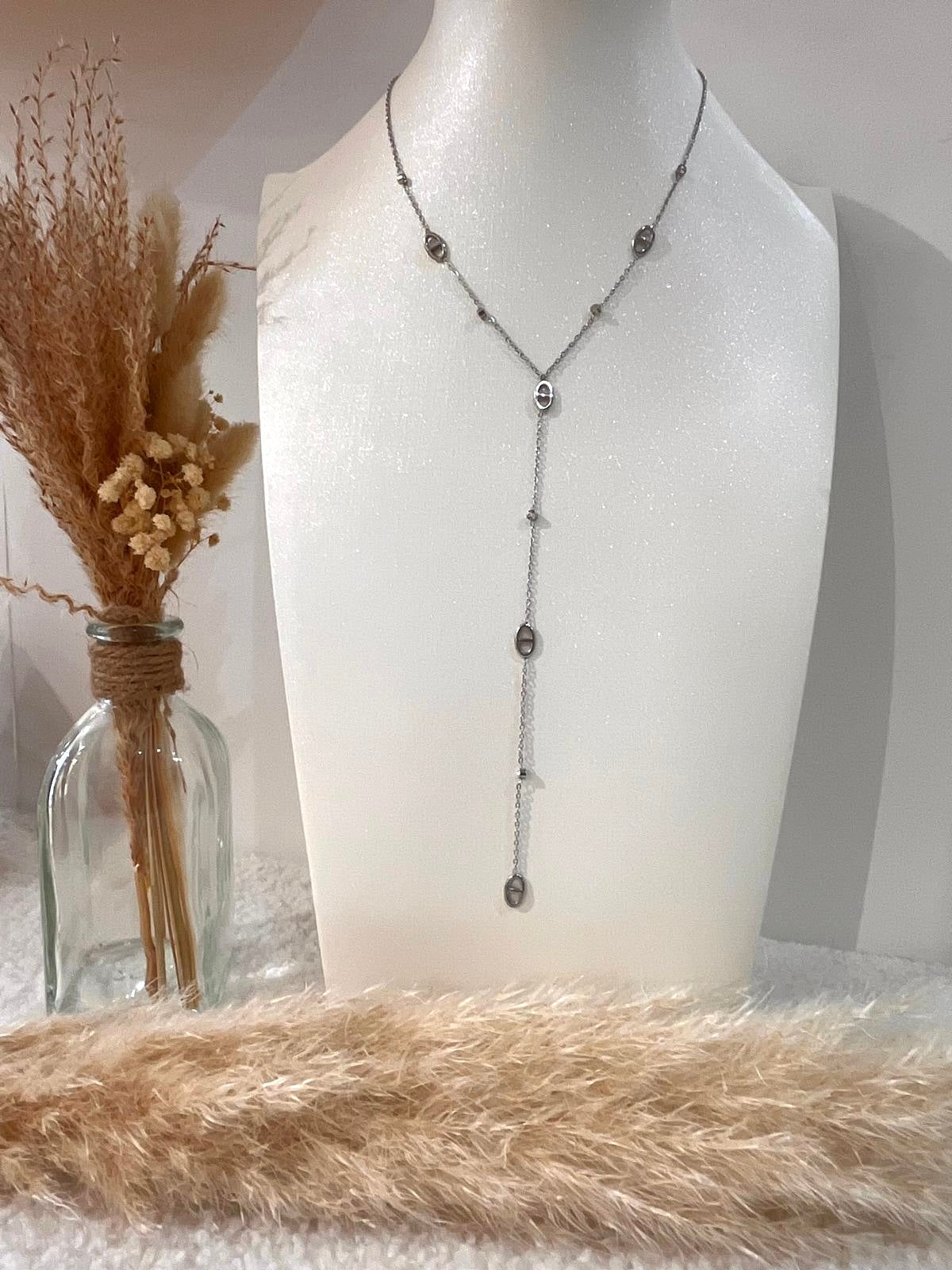 Collier Y best seller Elisa en acier inoxydable