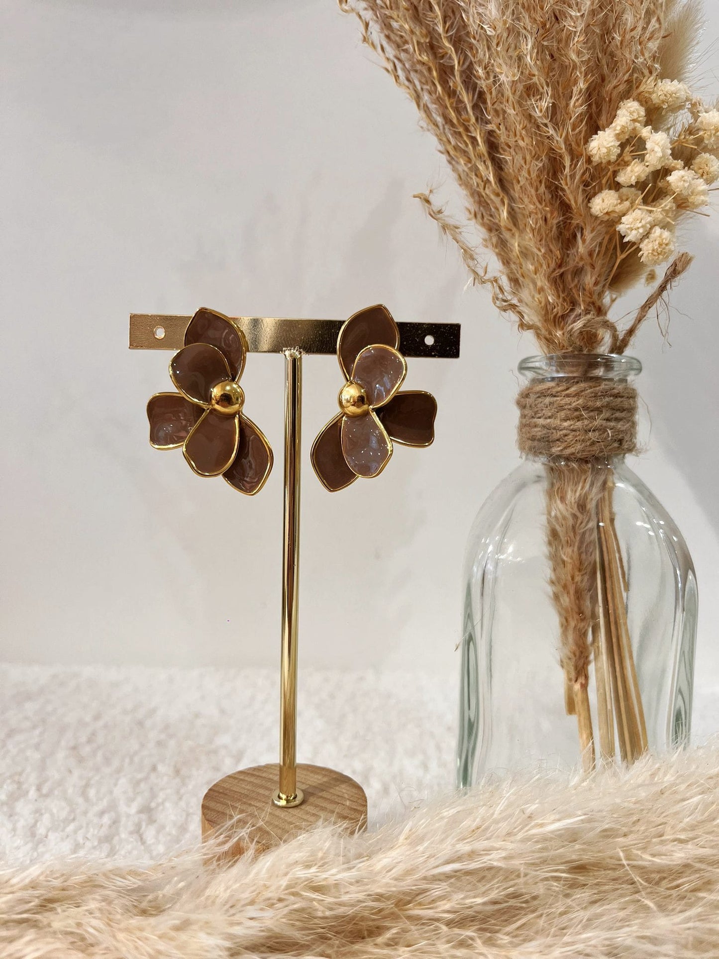 Boucles d’oreilles Constance en acier inoxydable