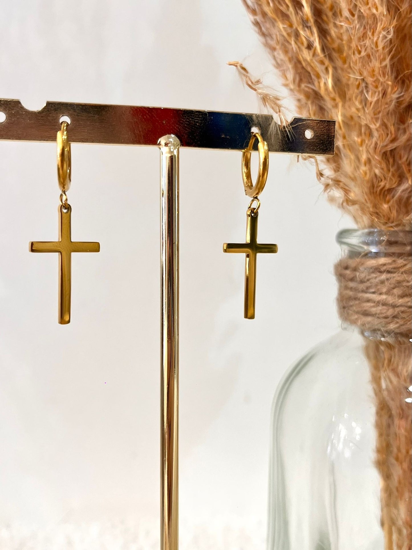 Boucles d’oreilles breloques Lara en acier inoxydable