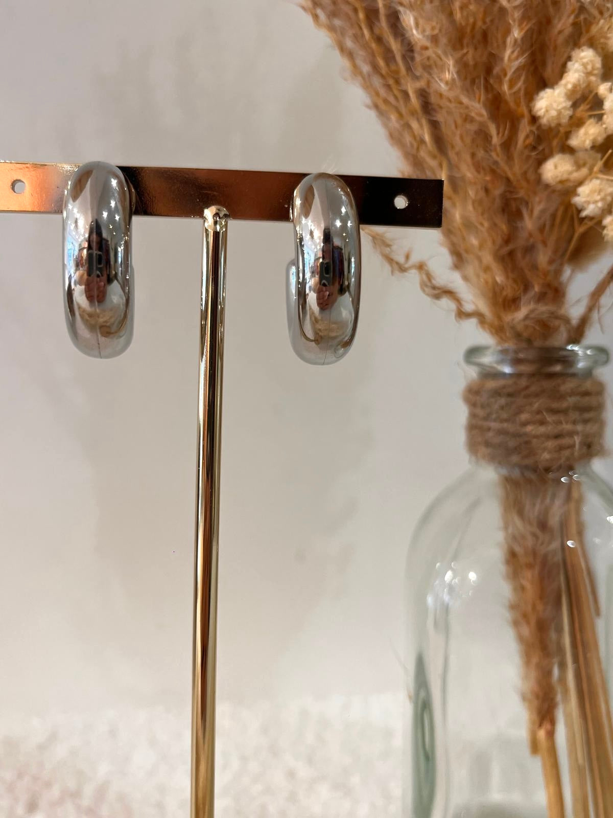 Boucles d’oreilles Hortense en acier inoxydable