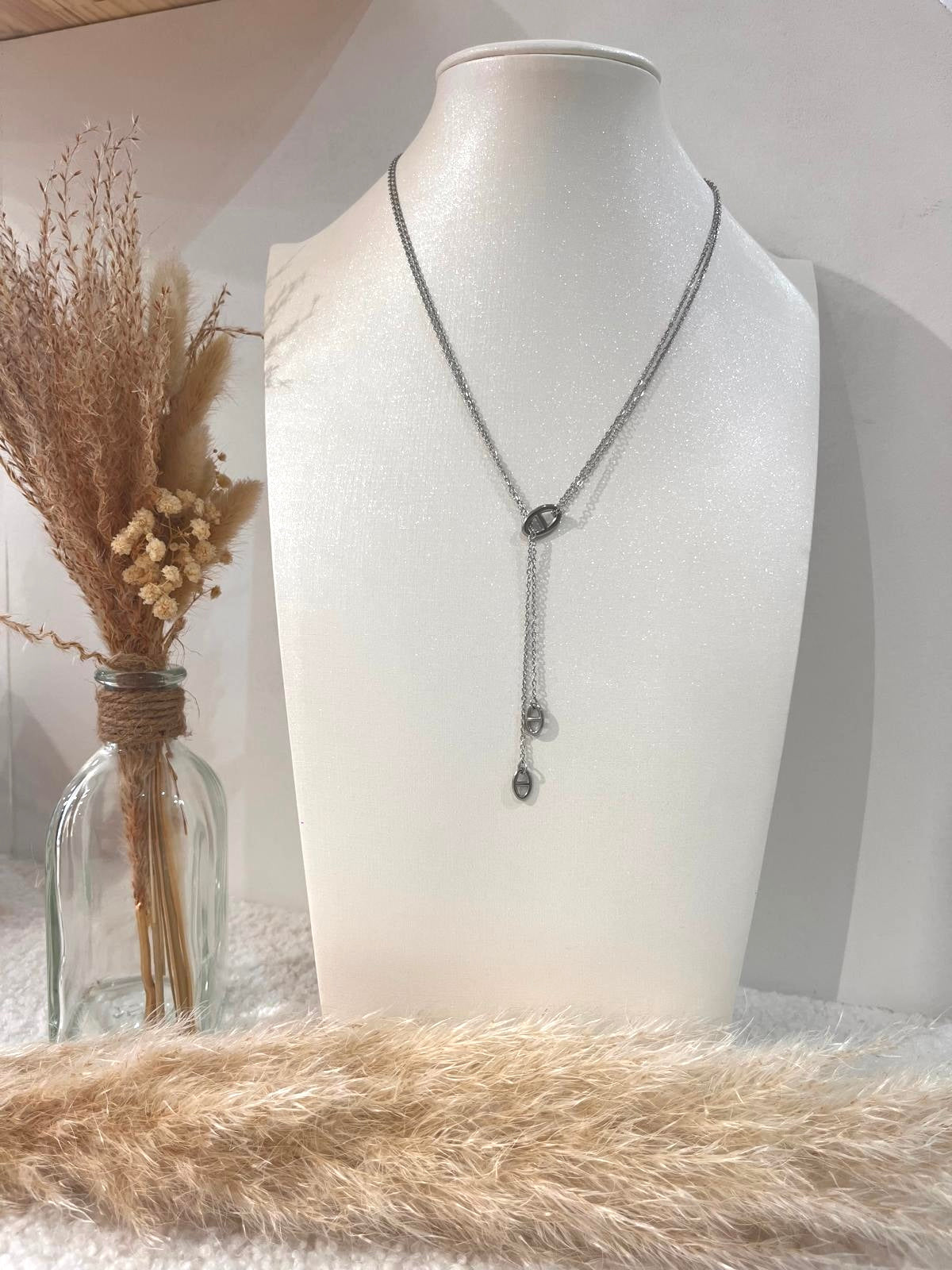 Collier Y best seller Céline en acier inoxydable