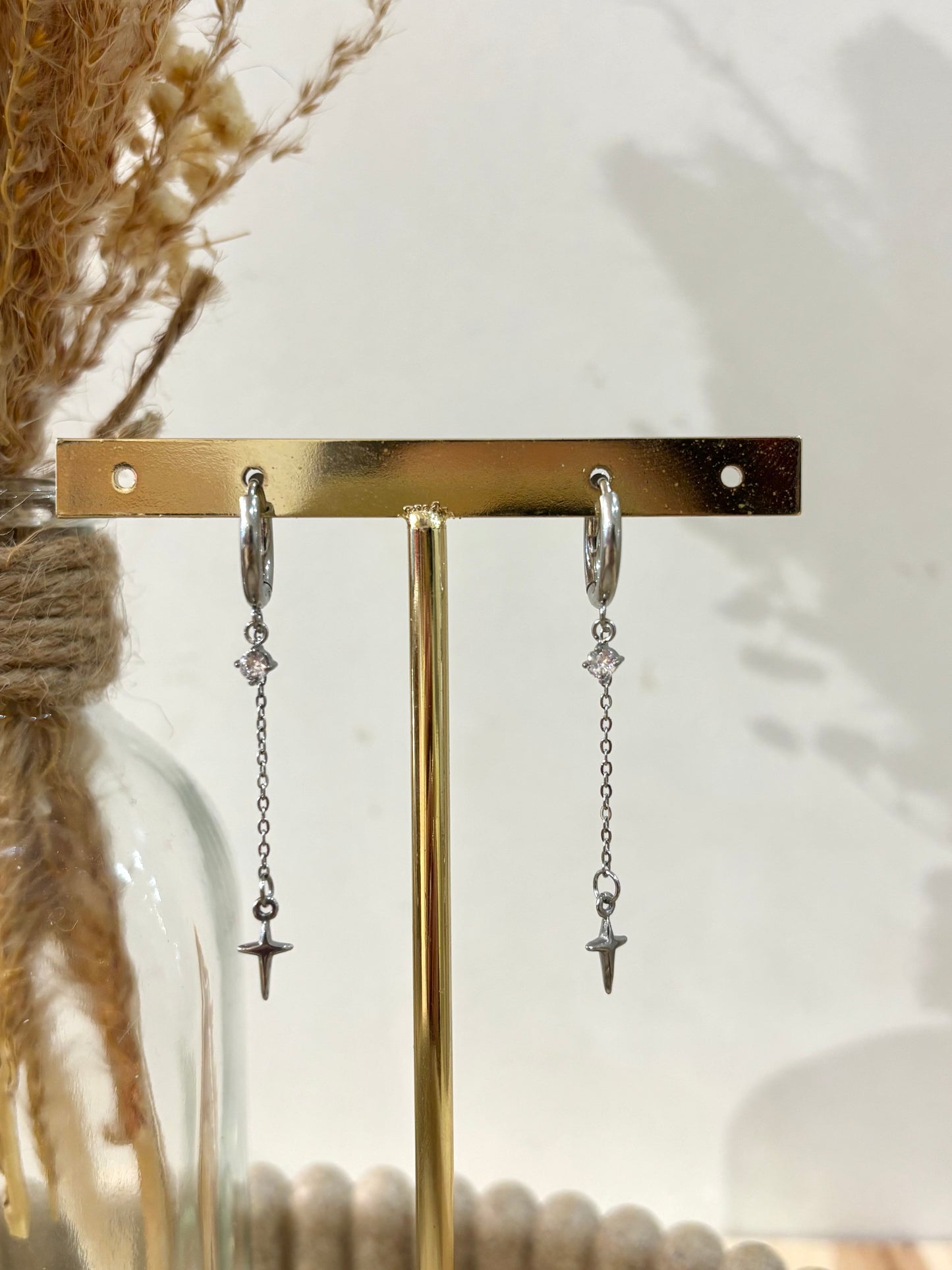 Boucles d’oreilles Catherine en acier inoxydable