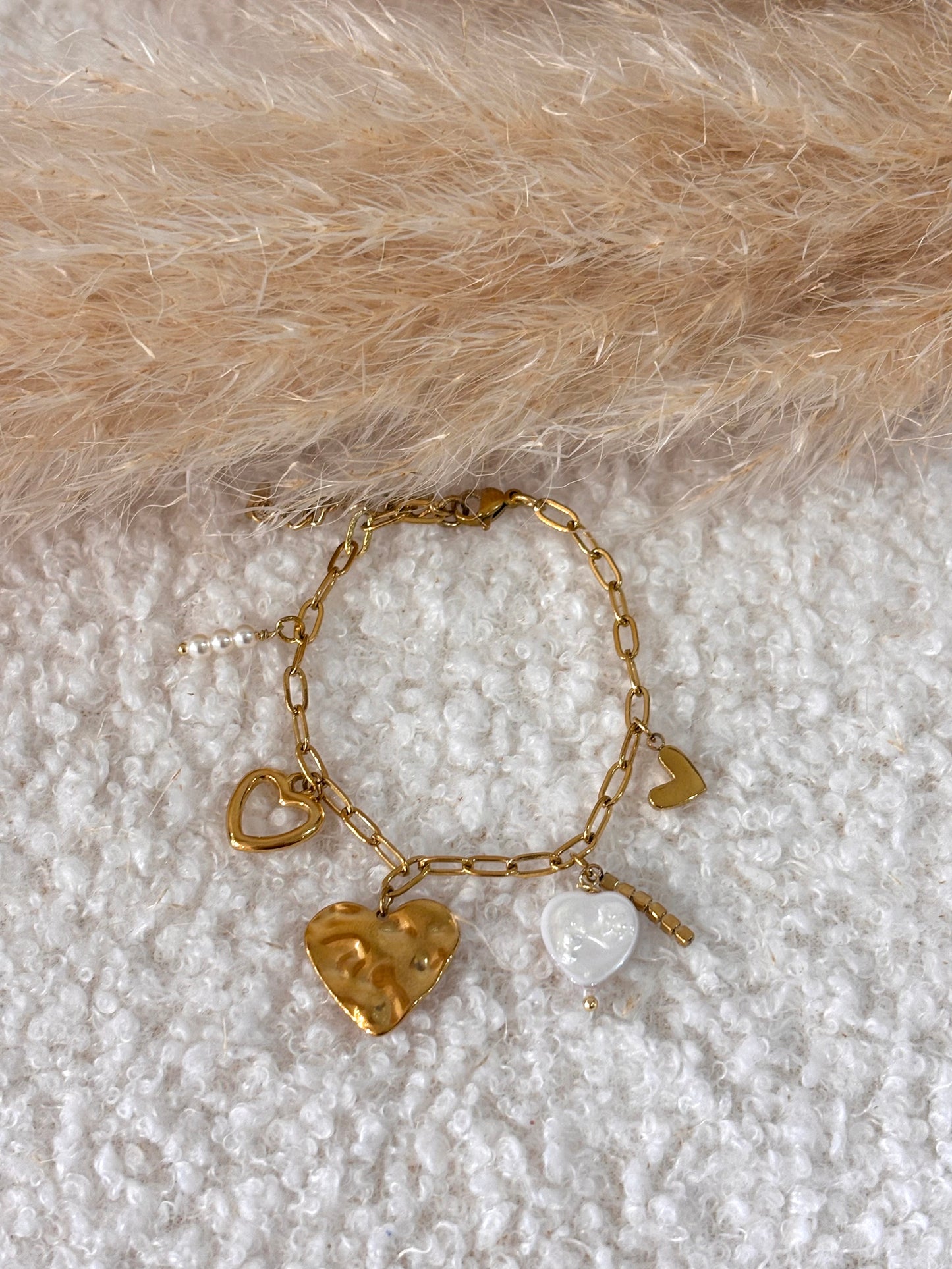 Bracelet à breloques Coline en acier inoxydable