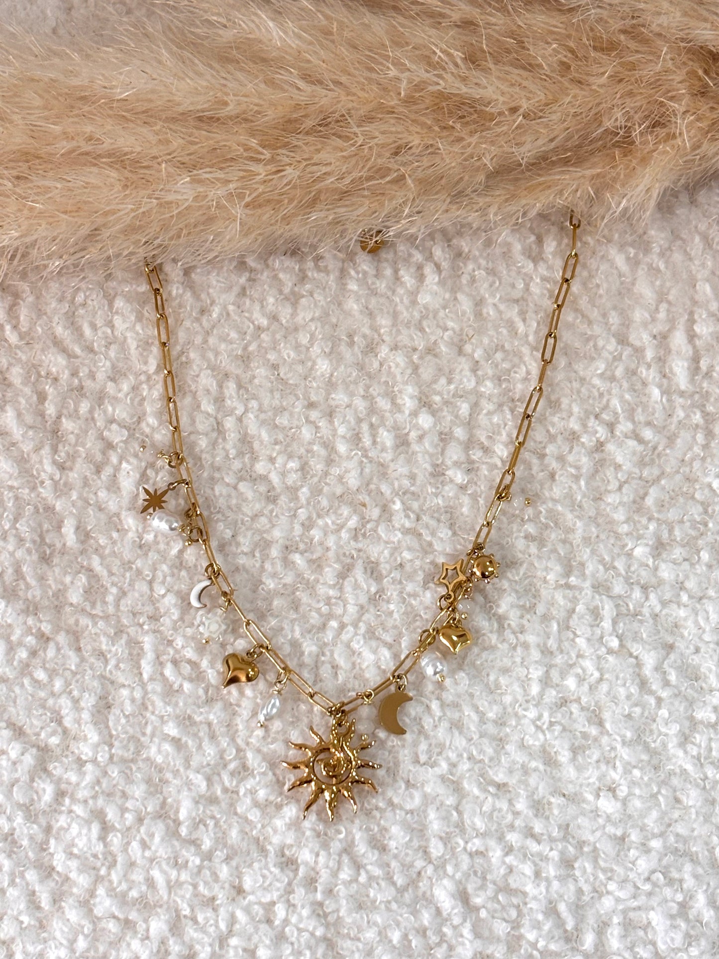 Collier à breloques Maeline en acier inoxydable