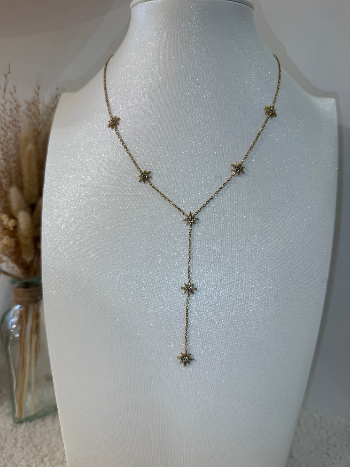 Collier Y best seller Florine en acier inoxydable