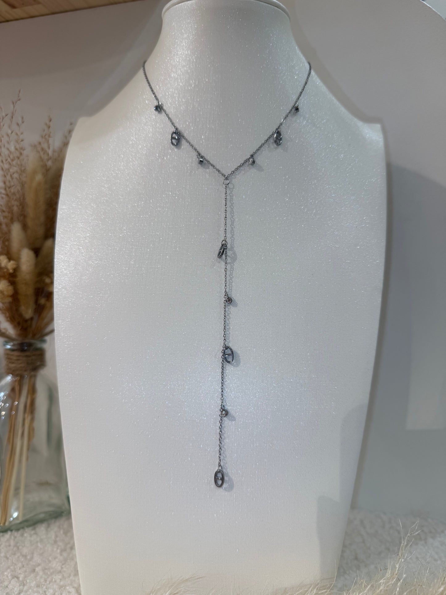 Collier Y best seller Elsa en acier inoxydable