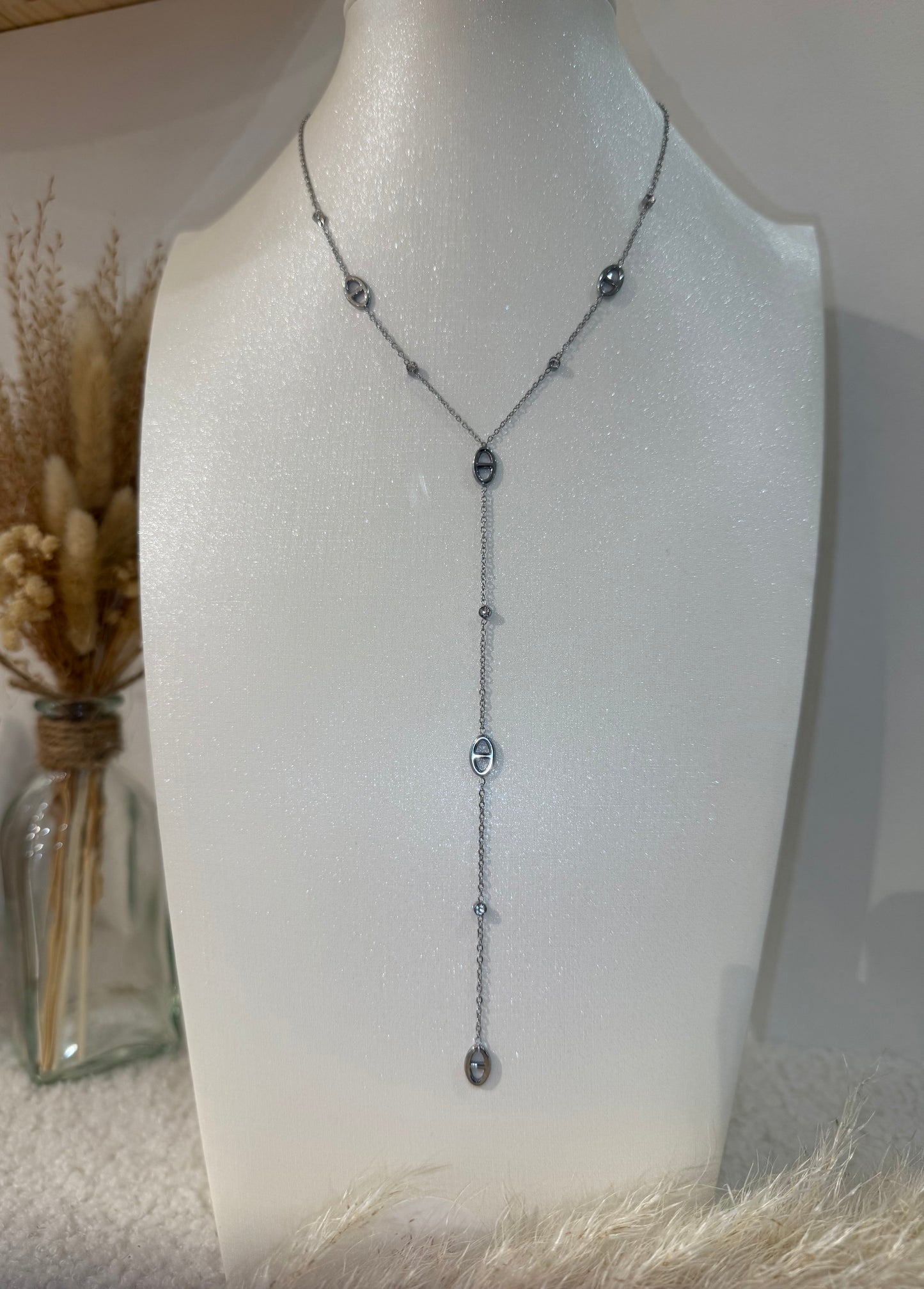 Collier Y best seller Elisa en acier inoxydable
