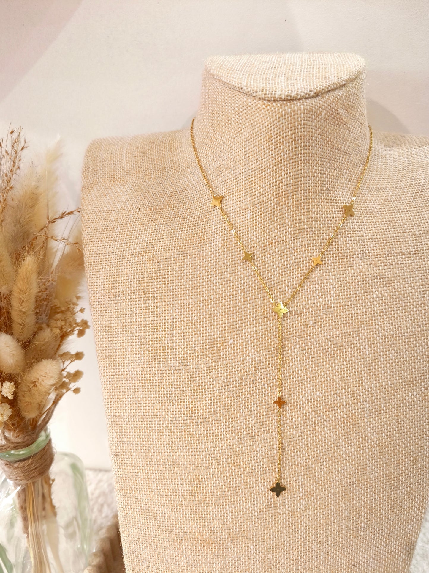 Collier Y Clémence en acier inoxydable