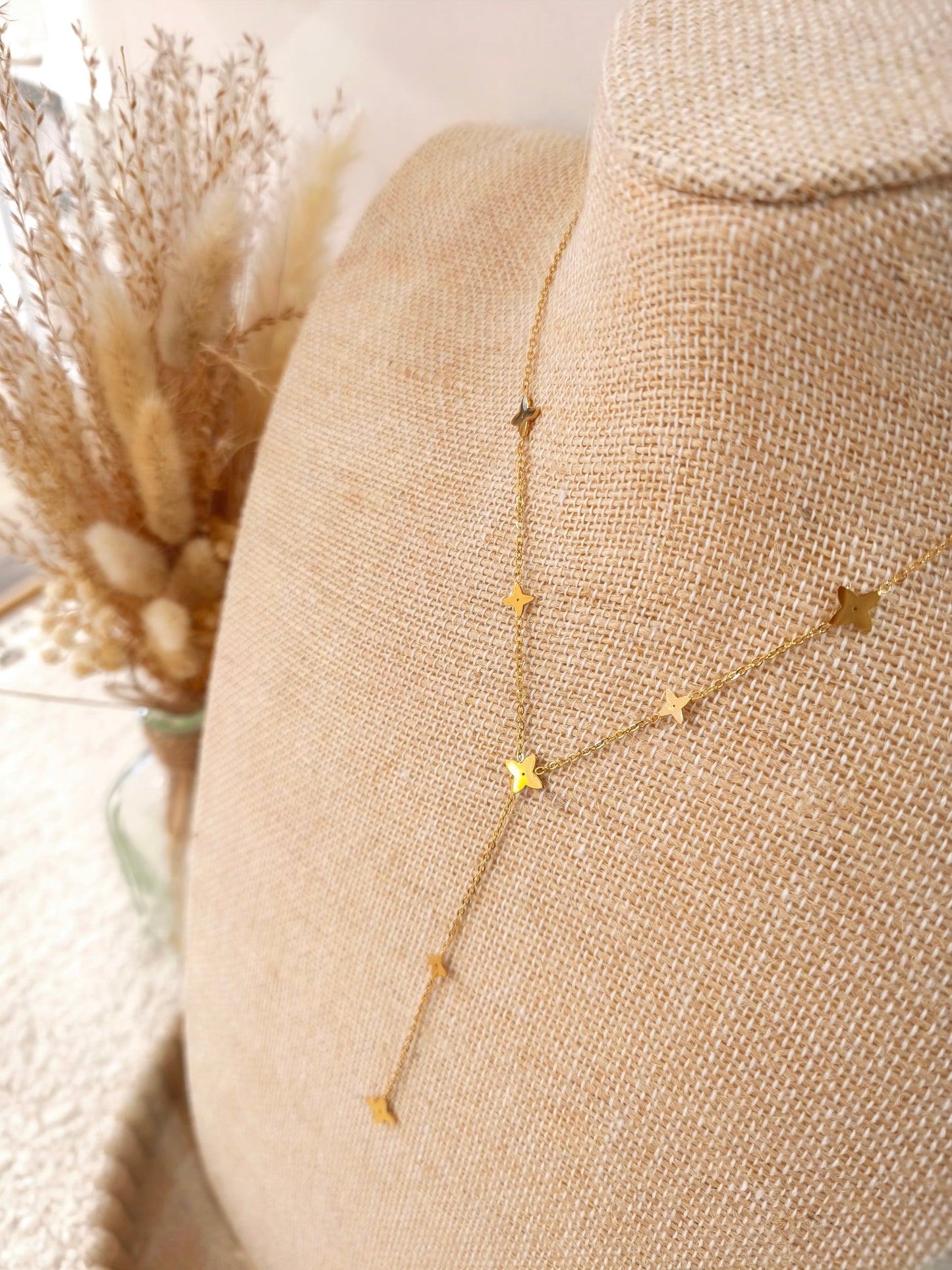 Collier Y Clémence en acier inoxydable