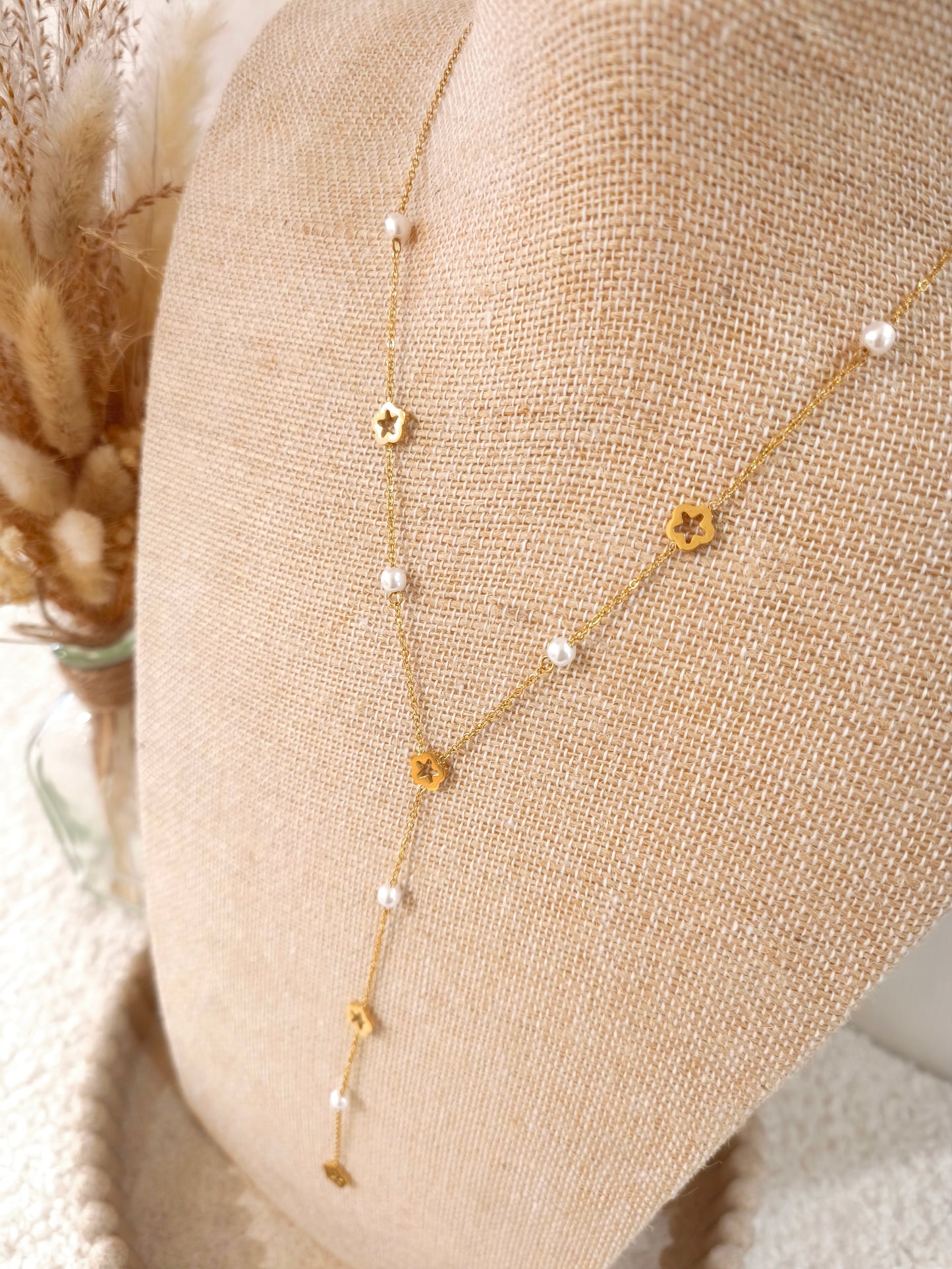 Collier Y Laya en acier inoxydable