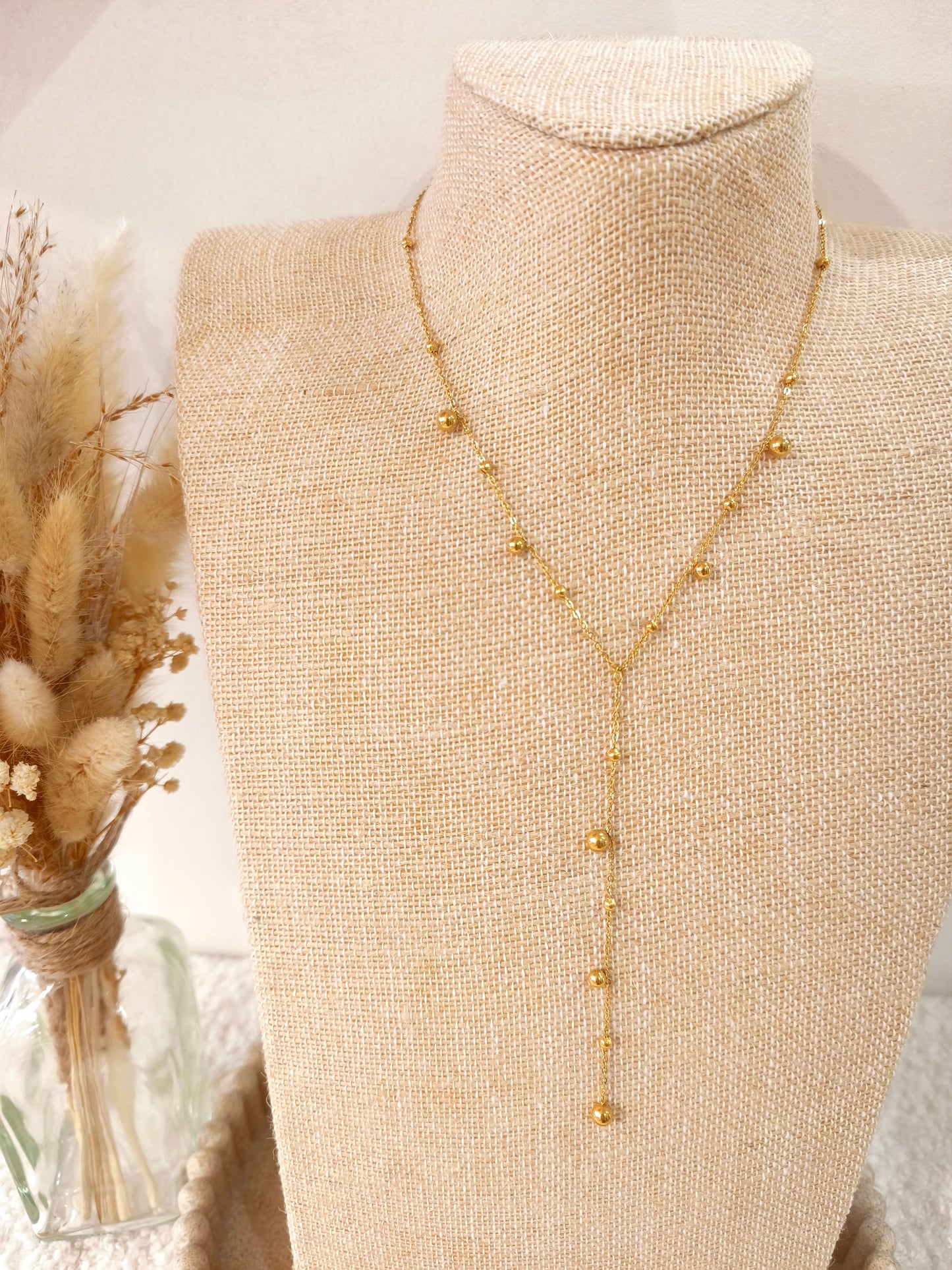 Collier Y Albane en acier inoxydable
