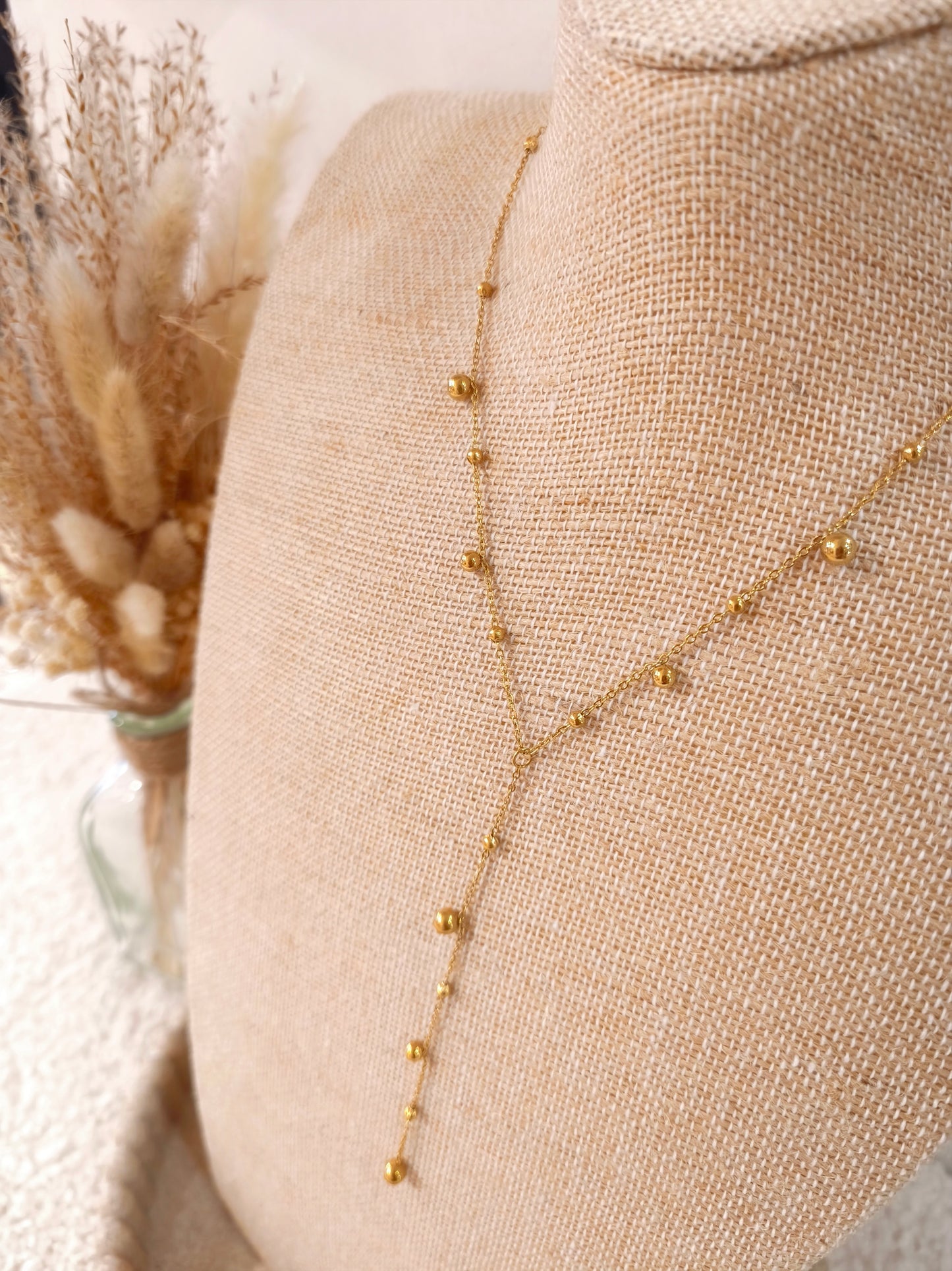 Collier Y Albane en acier inoxydable