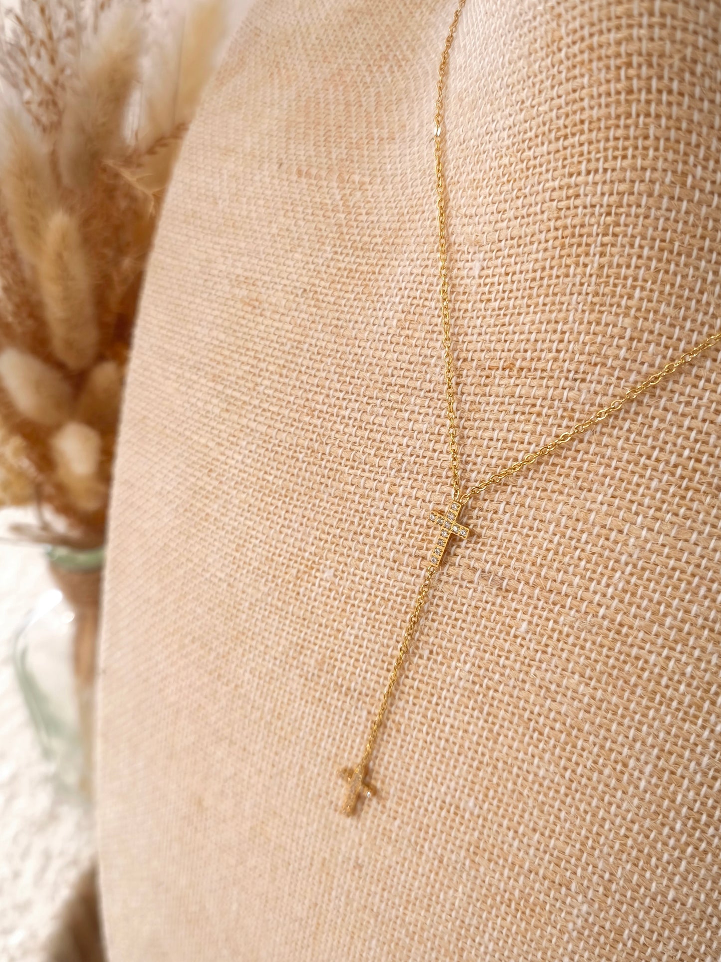 Collier Y Carina en acier inoxydable