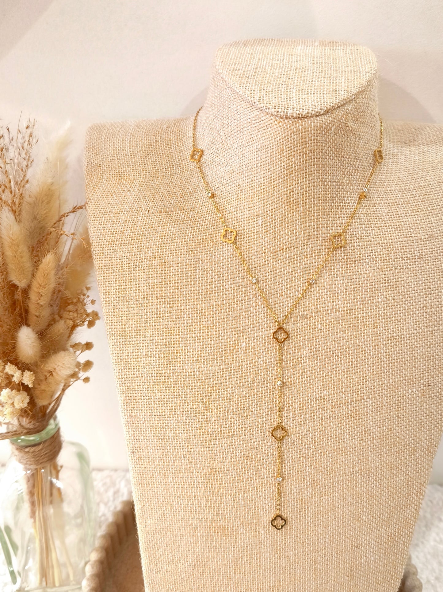 Collier Y best seller Léa en acier inoxydable