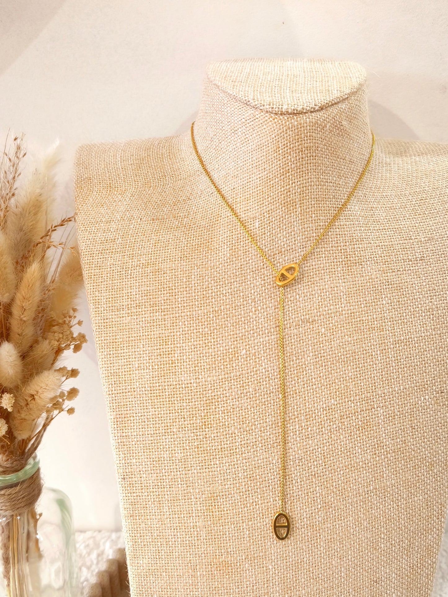 Collier Y best seller Maelisse en acier inoxydable
