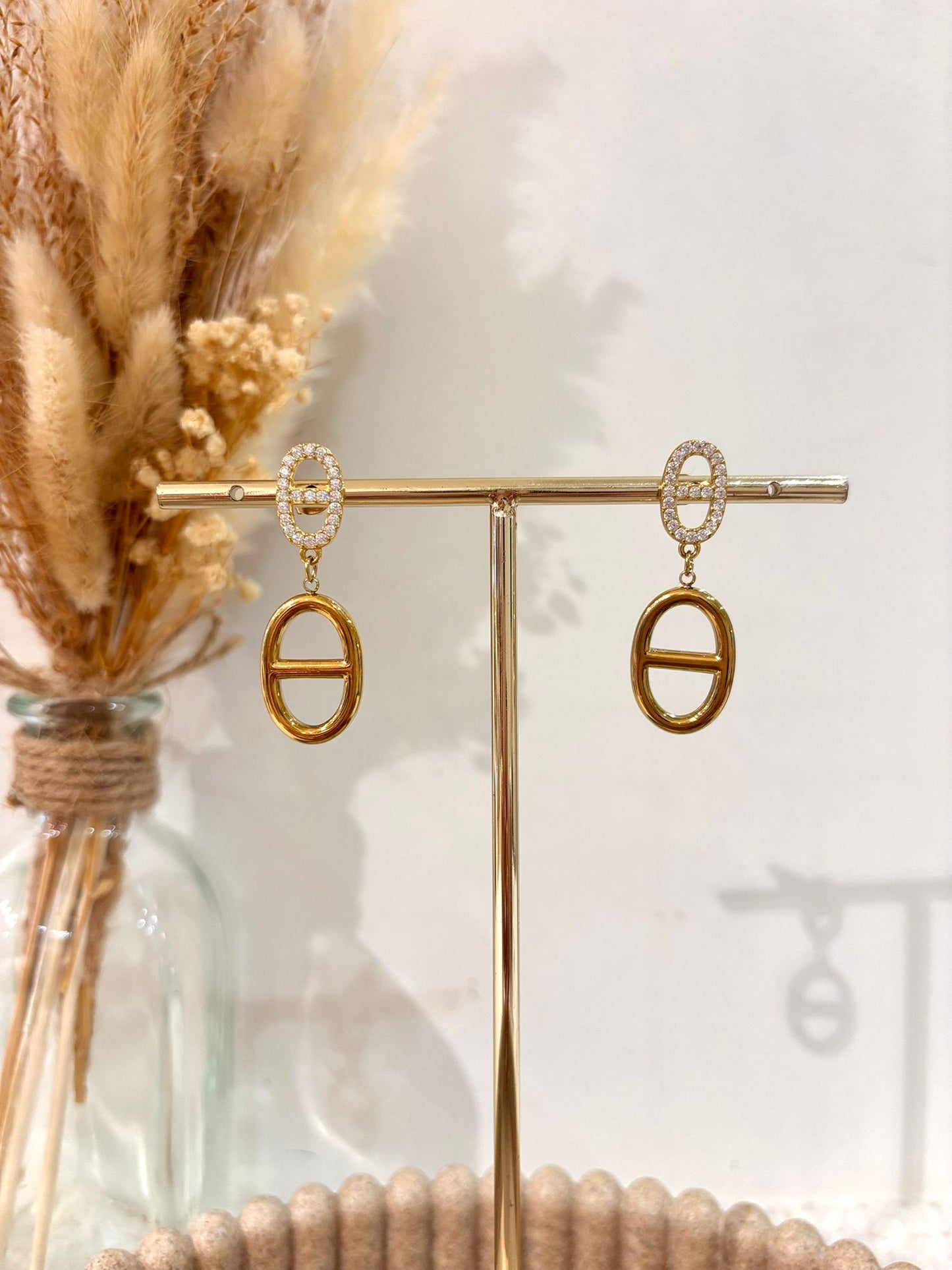Boucles d’oreilles en acier inoxydable Astraéa