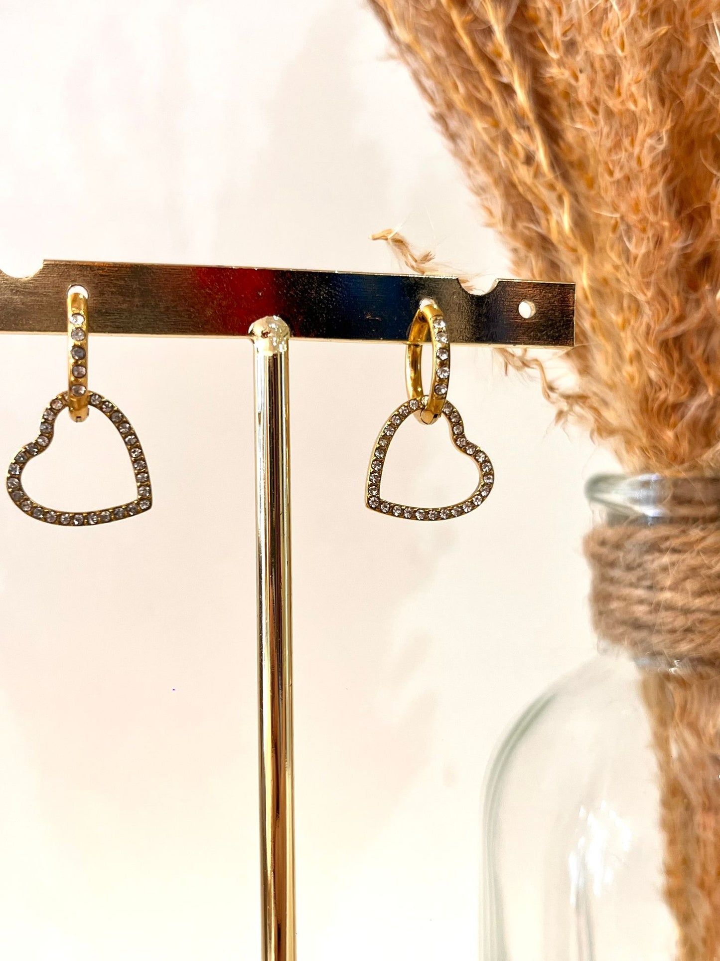 Boucles d’oreilles breloques Ava en acier inoxydable