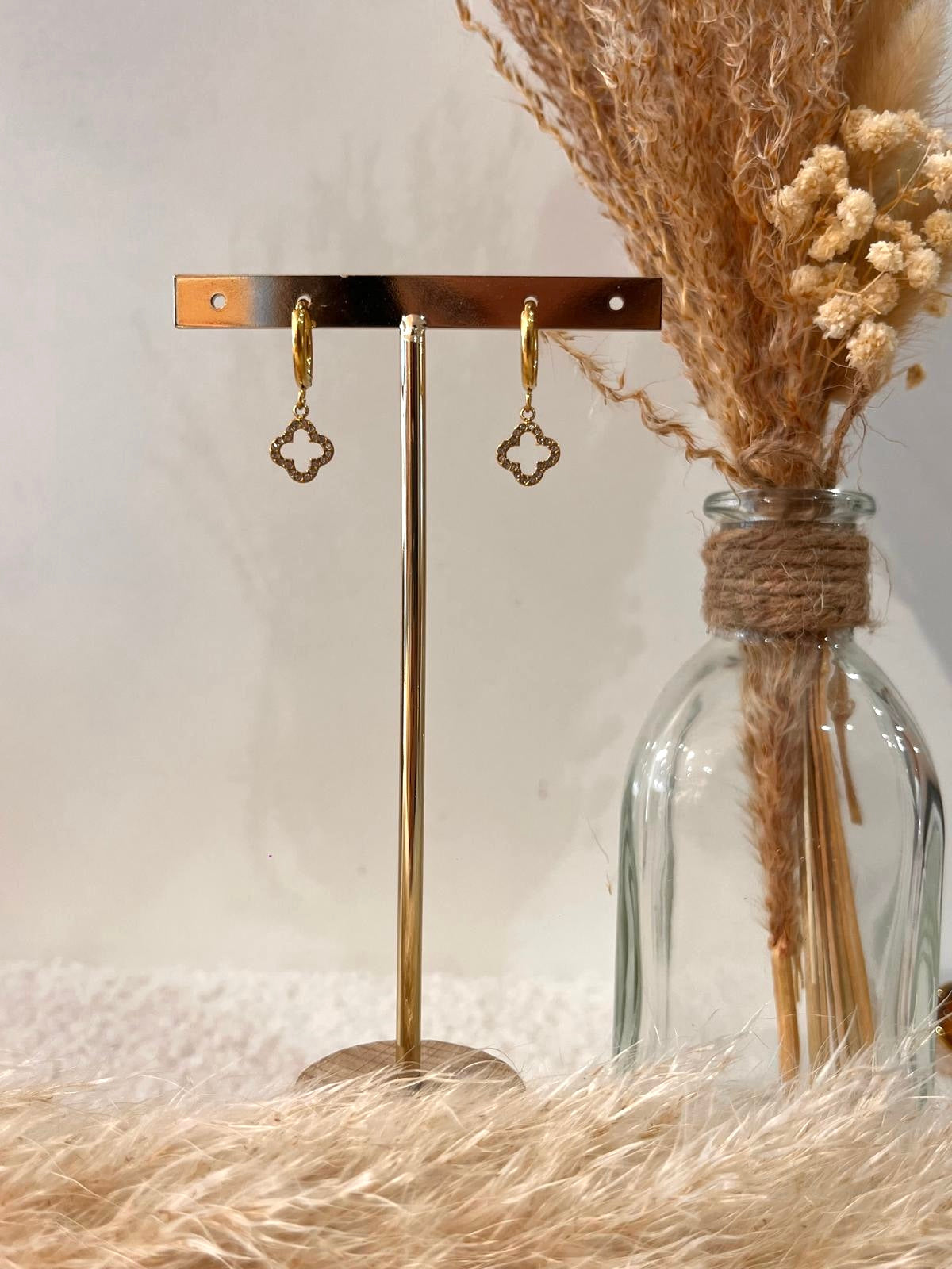 Boucles d’oreilles à breloques Enola en acier inoxydable