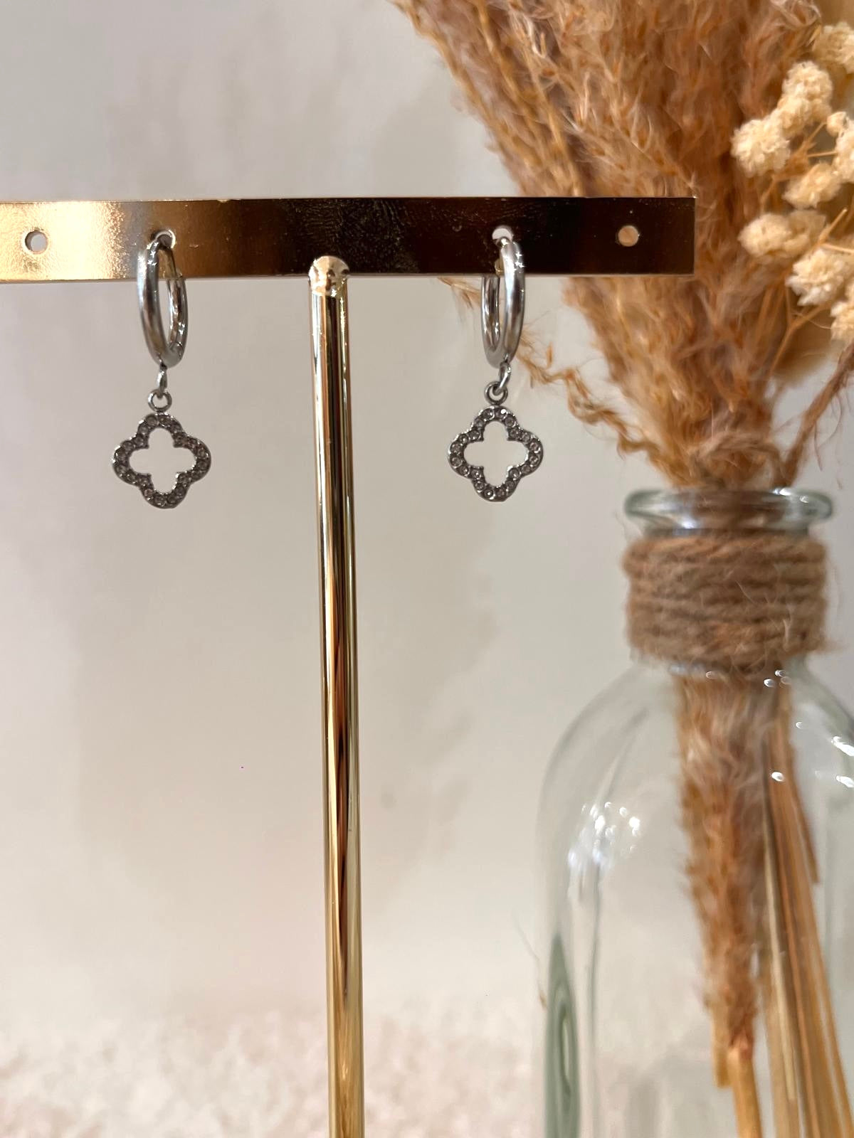 Boucles d’oreilles à breloques Enola en acier inoxydable