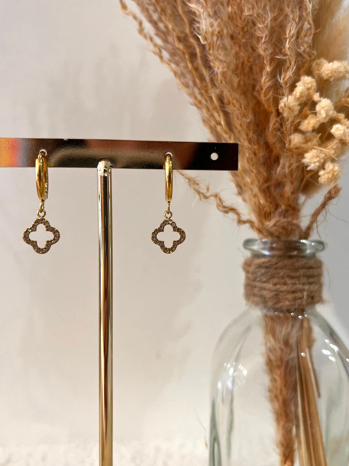Boucles d’oreilles à breloques Enola en acier inoxydable