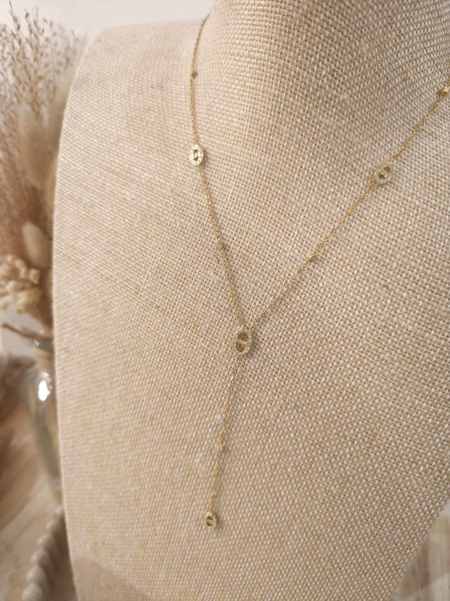 Collier Y Maeva en acier inoxydable