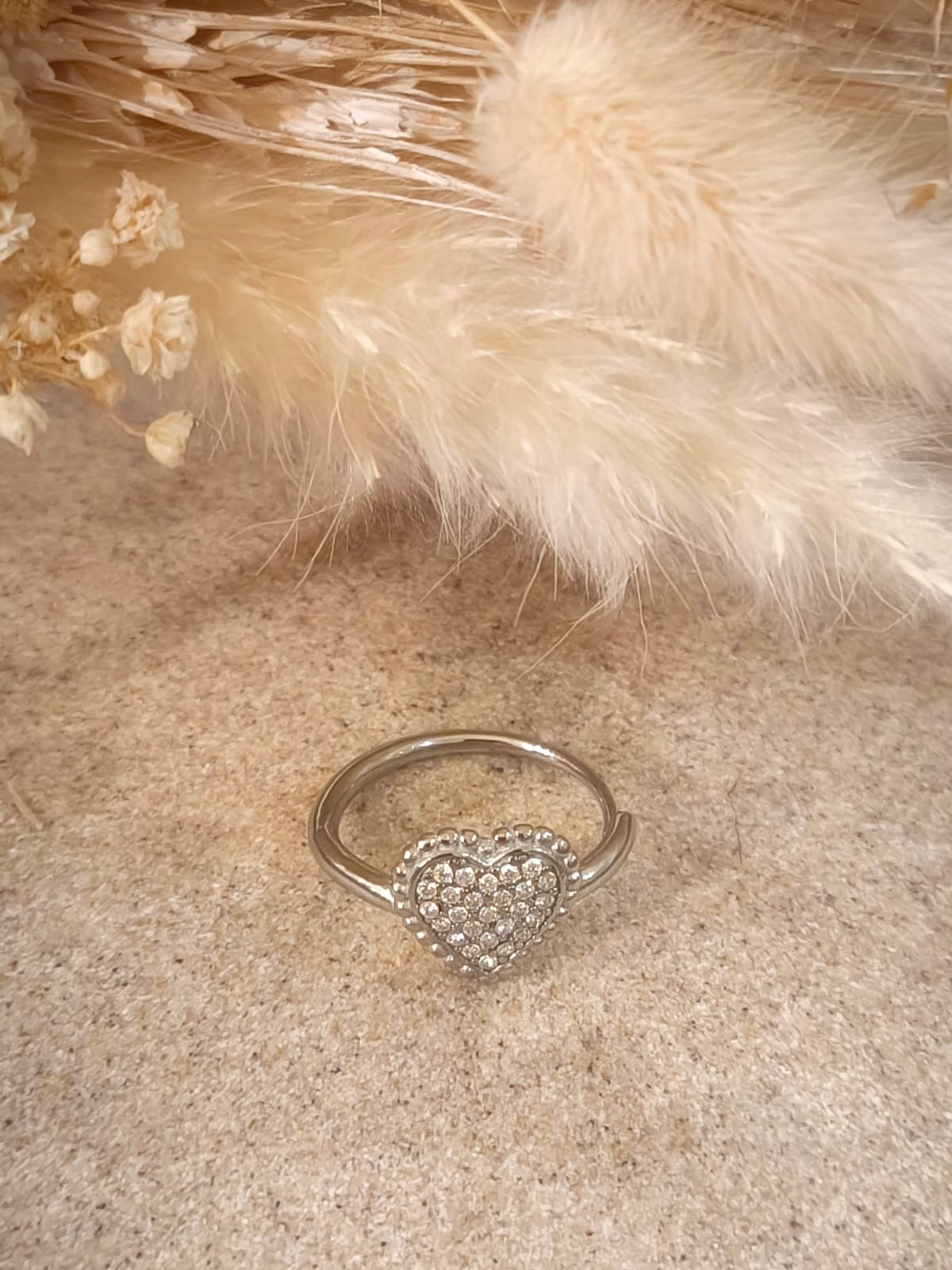 Bague de promesse Faustine en acier inoxydable avec boîte