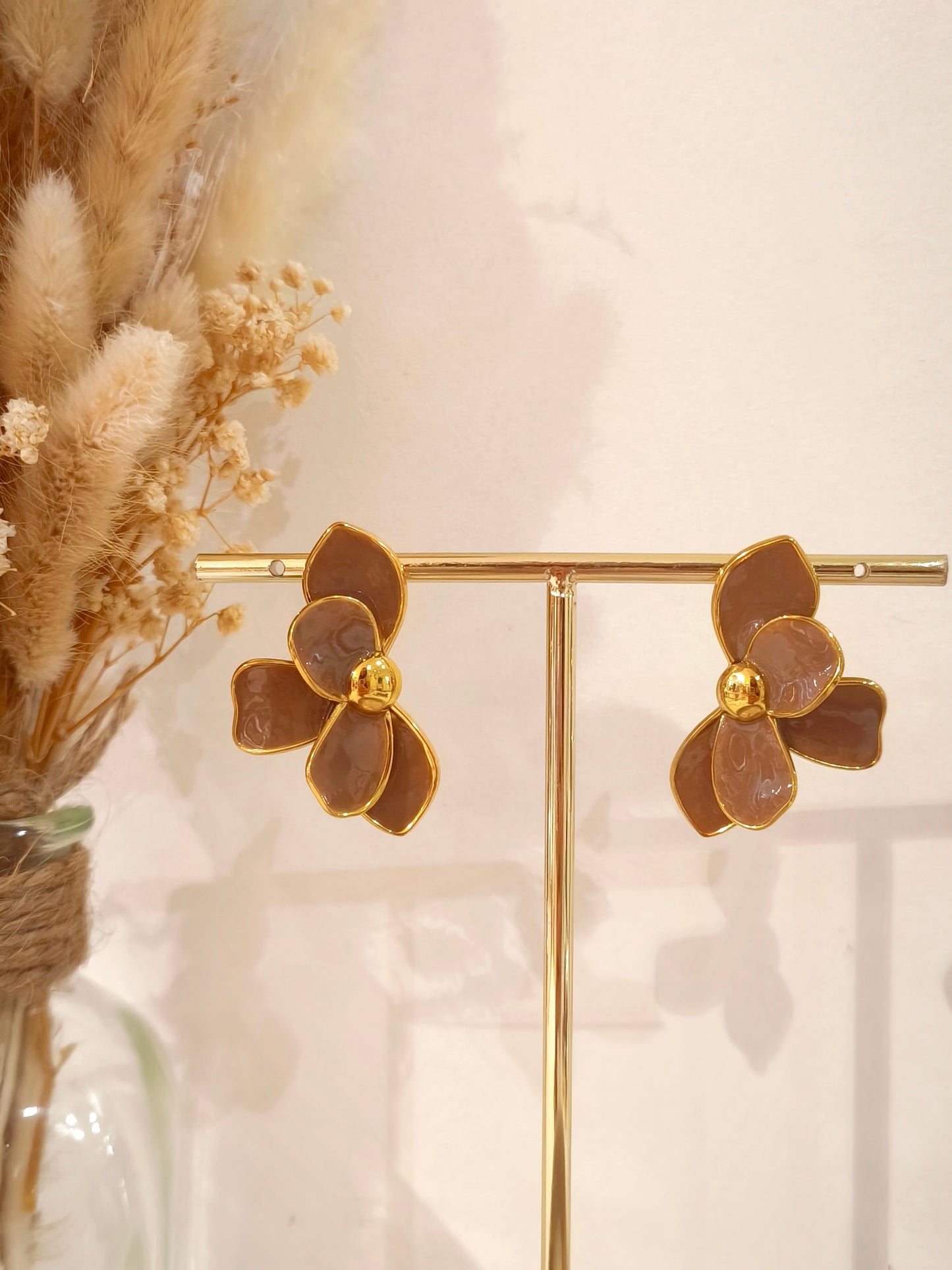 Boucles d’oreilles Constance en acier inoxydable