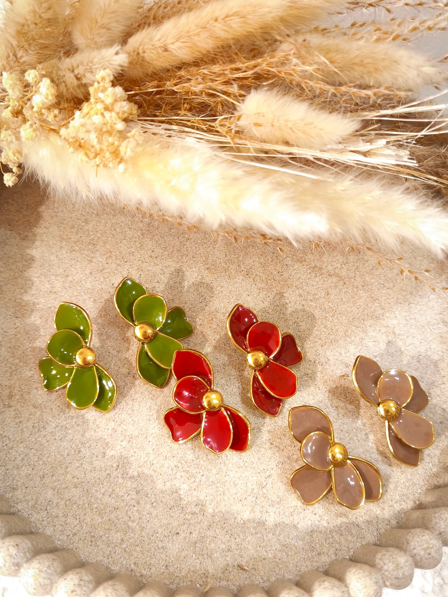 Boucles d’oreilles Constance en acier inoxydable