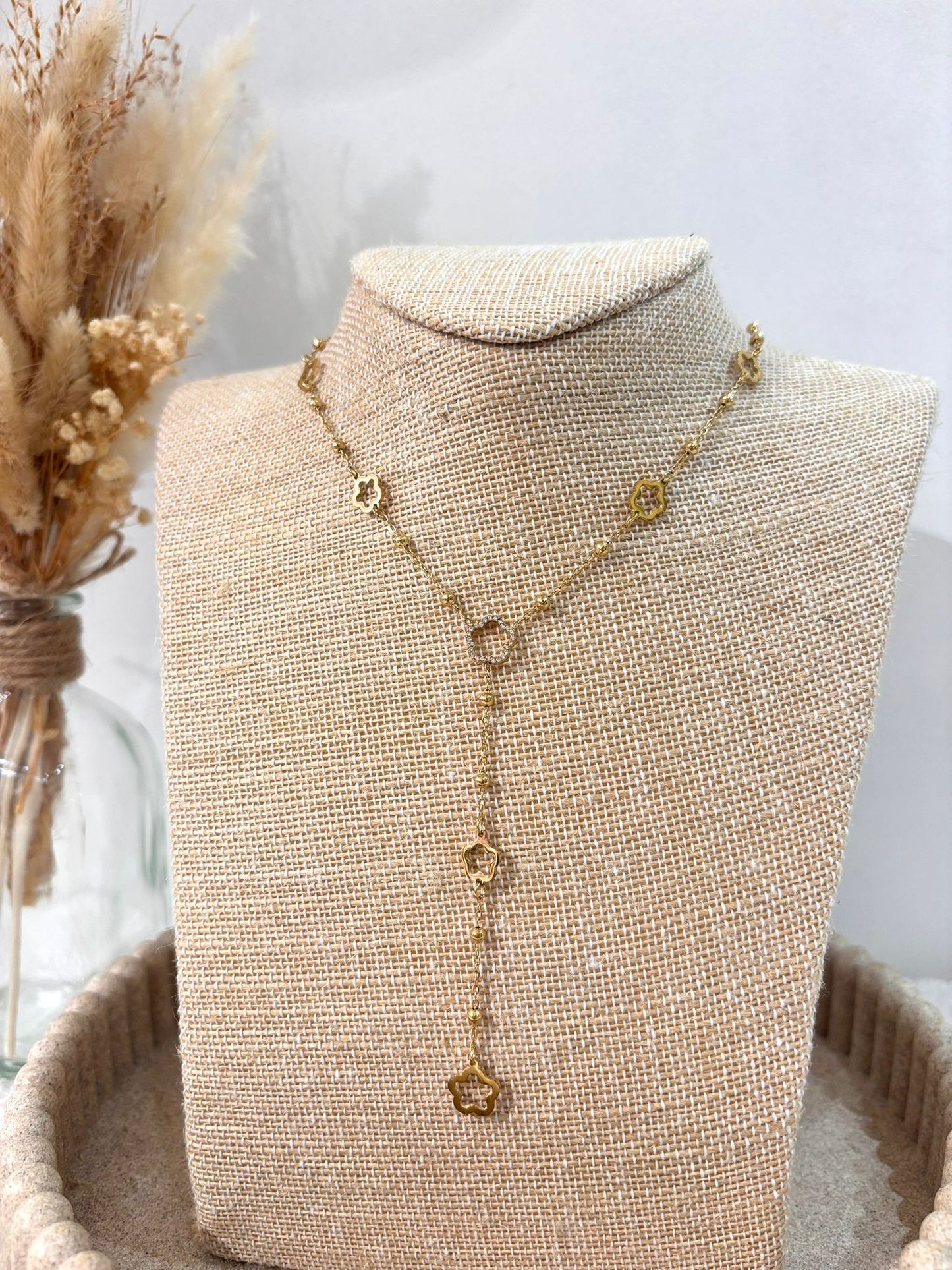 Collier Y Apolline en acier inoxydable