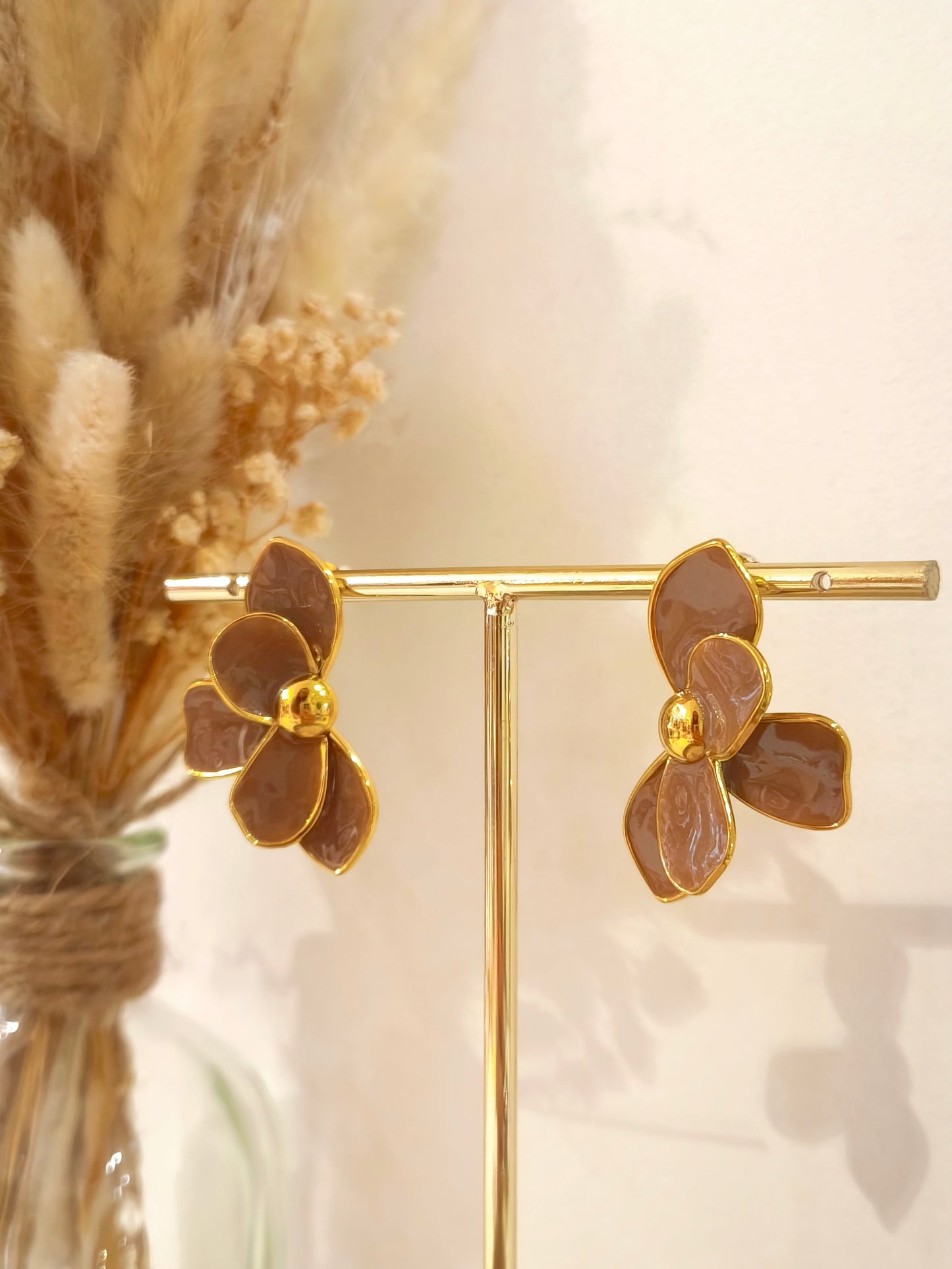 Boucles d’oreilles Constance en acier inoxydable