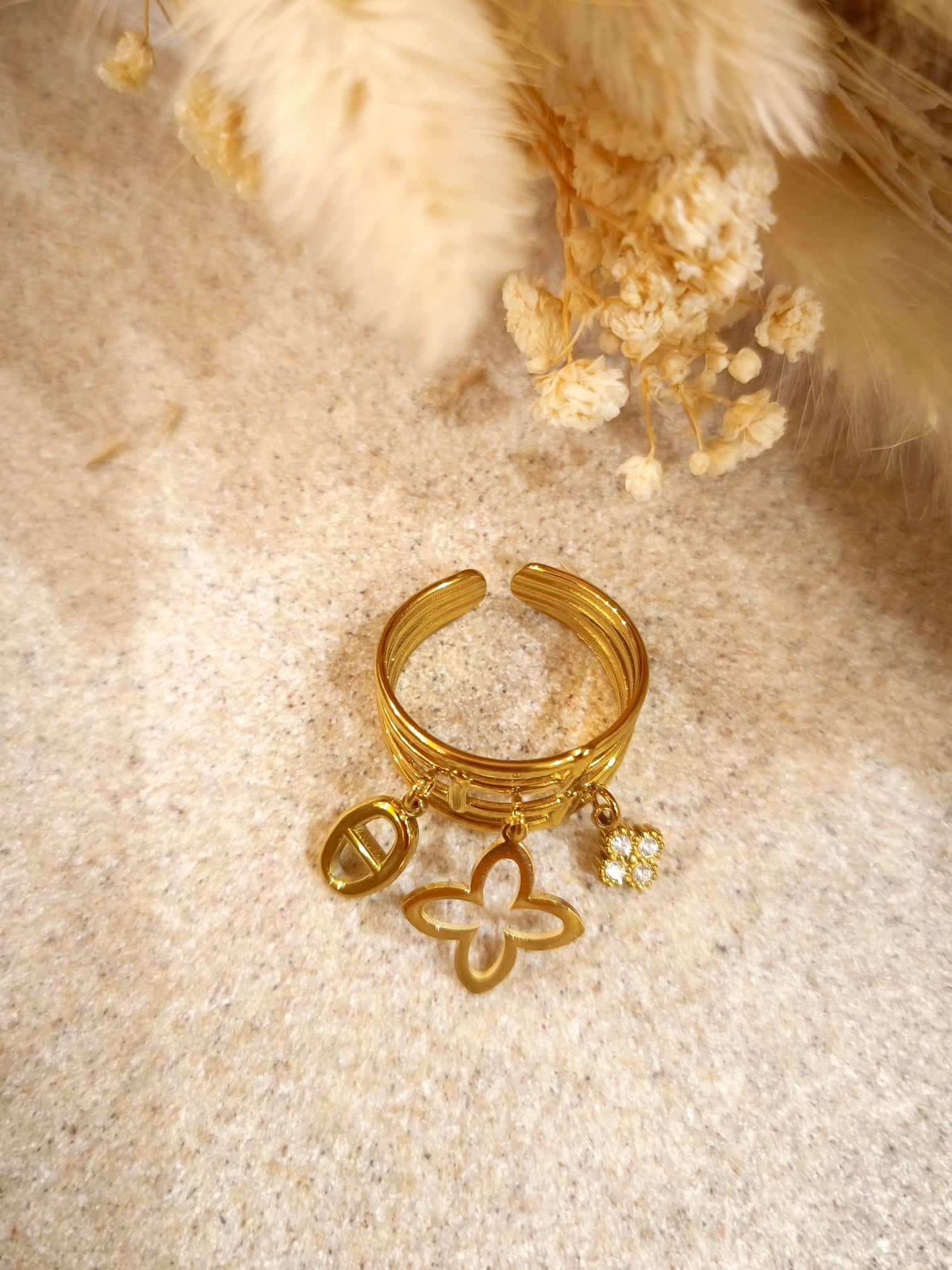 Bague Aluna en acier inoxydable