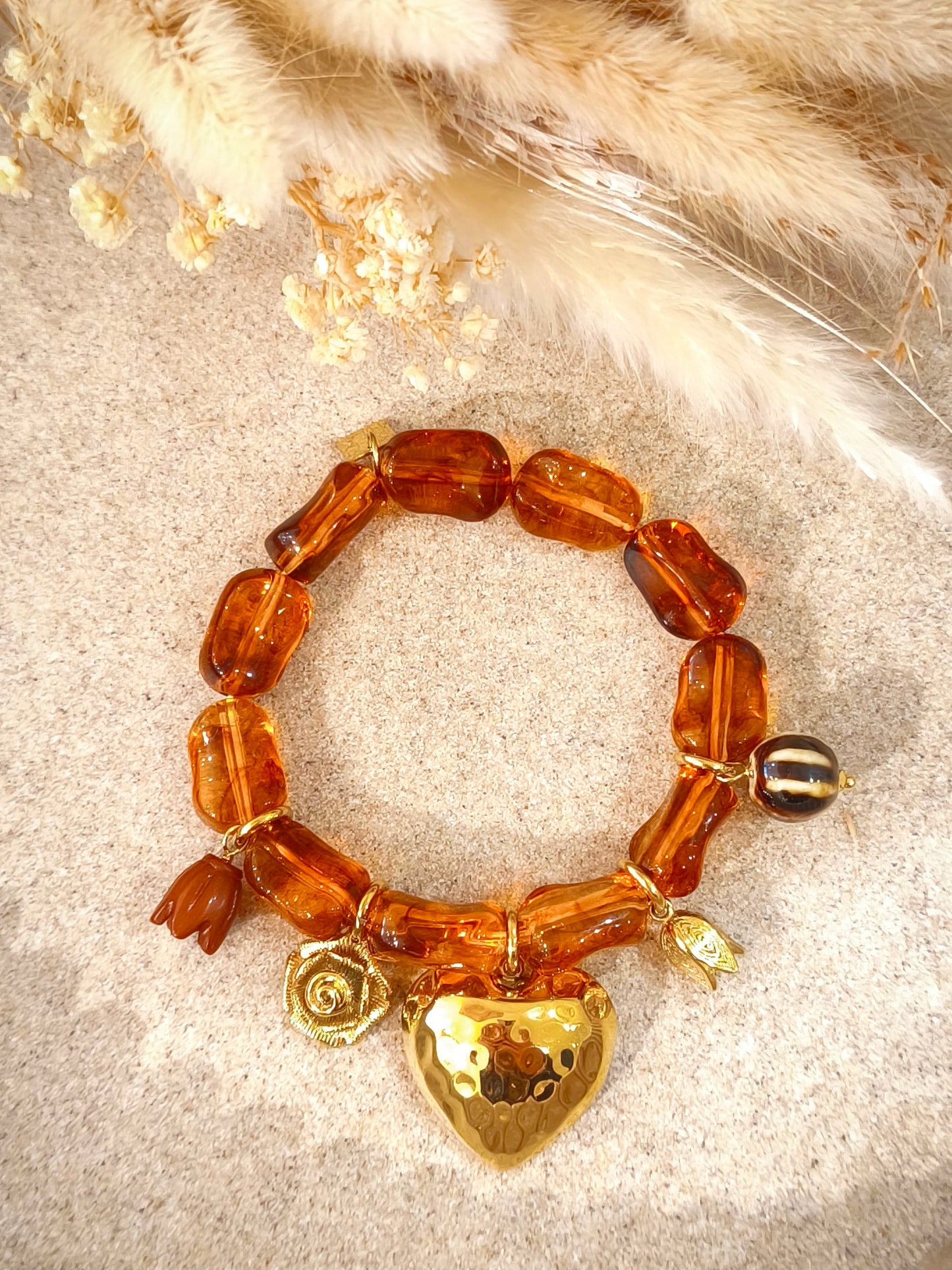 Bracelet Margaux en acier à breloques
