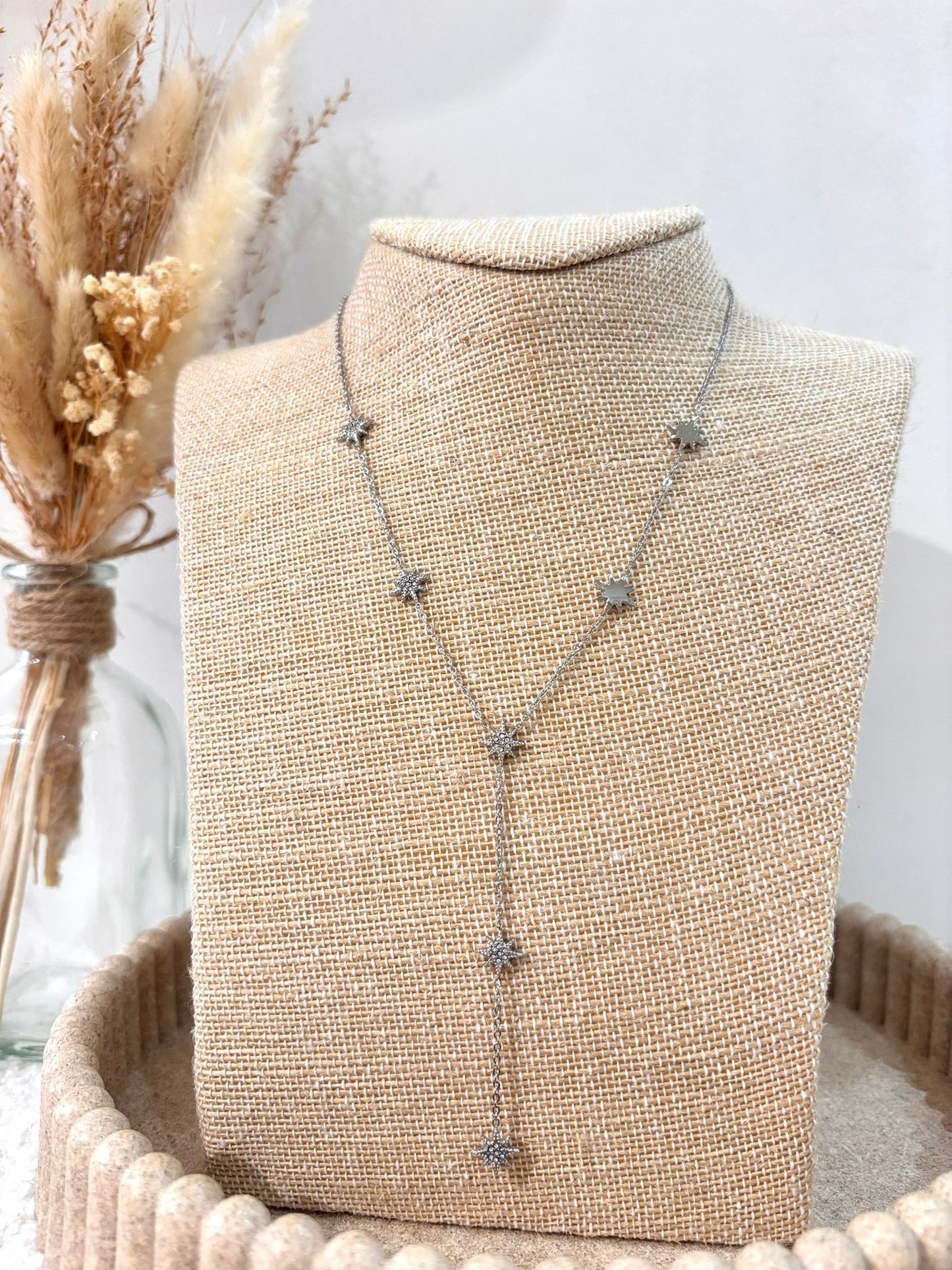 Collier Y best seller Florine en acier inoxydable