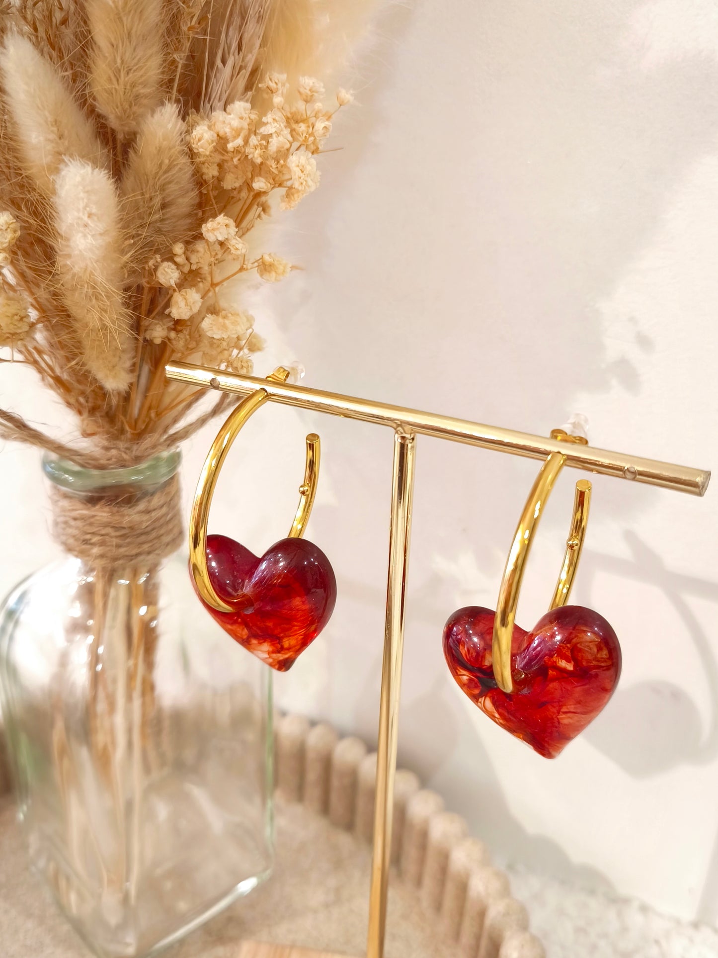 Boucles d'oreilles Eryne en acier