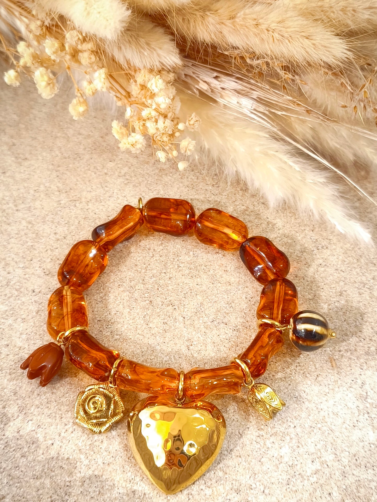 Bracelet Margaux en acier à breloques
