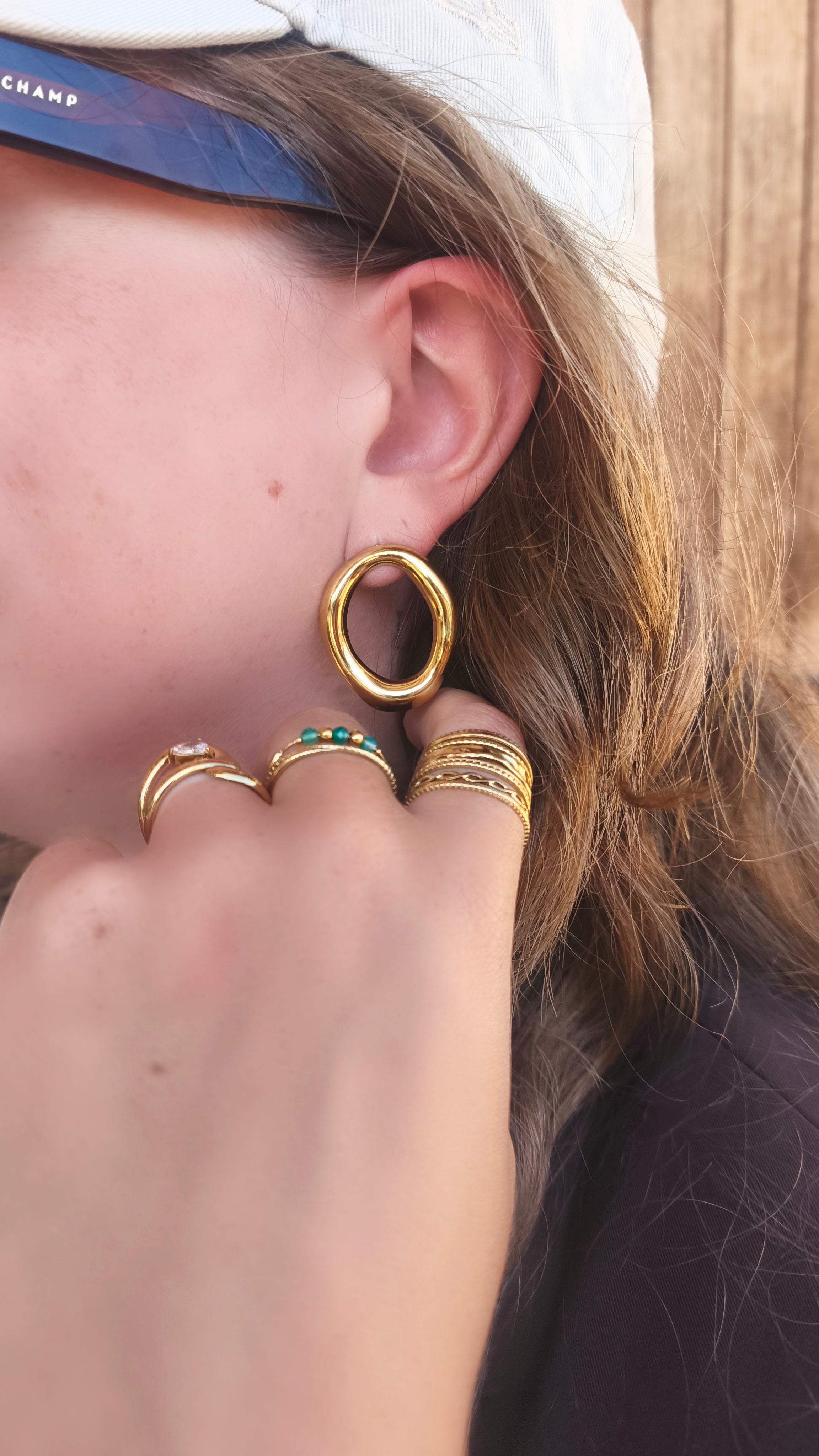 Boucles d'oreilles en acier