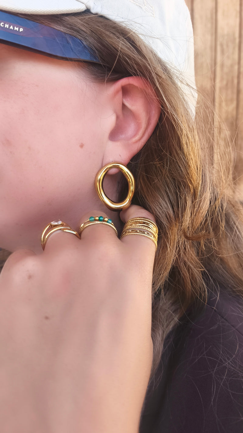 Boucles d'oreilles en acier