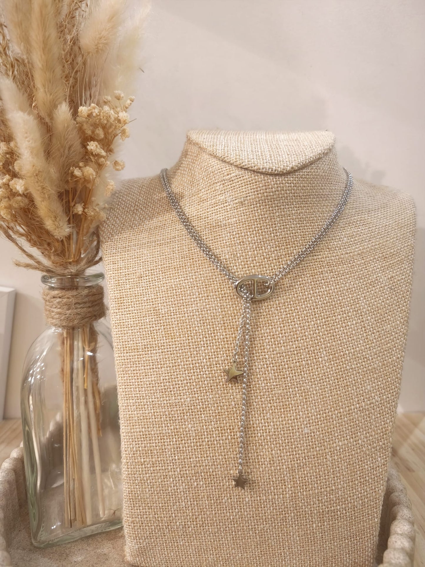 Sautoir Charlotte en acier inoxydable