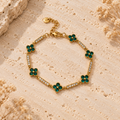 Bracelet Marie vert en acier inoxydable