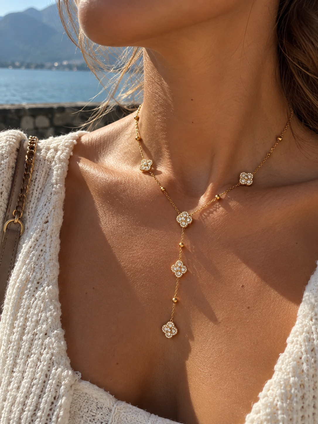 Collier Y Zoé en acier inoxydable