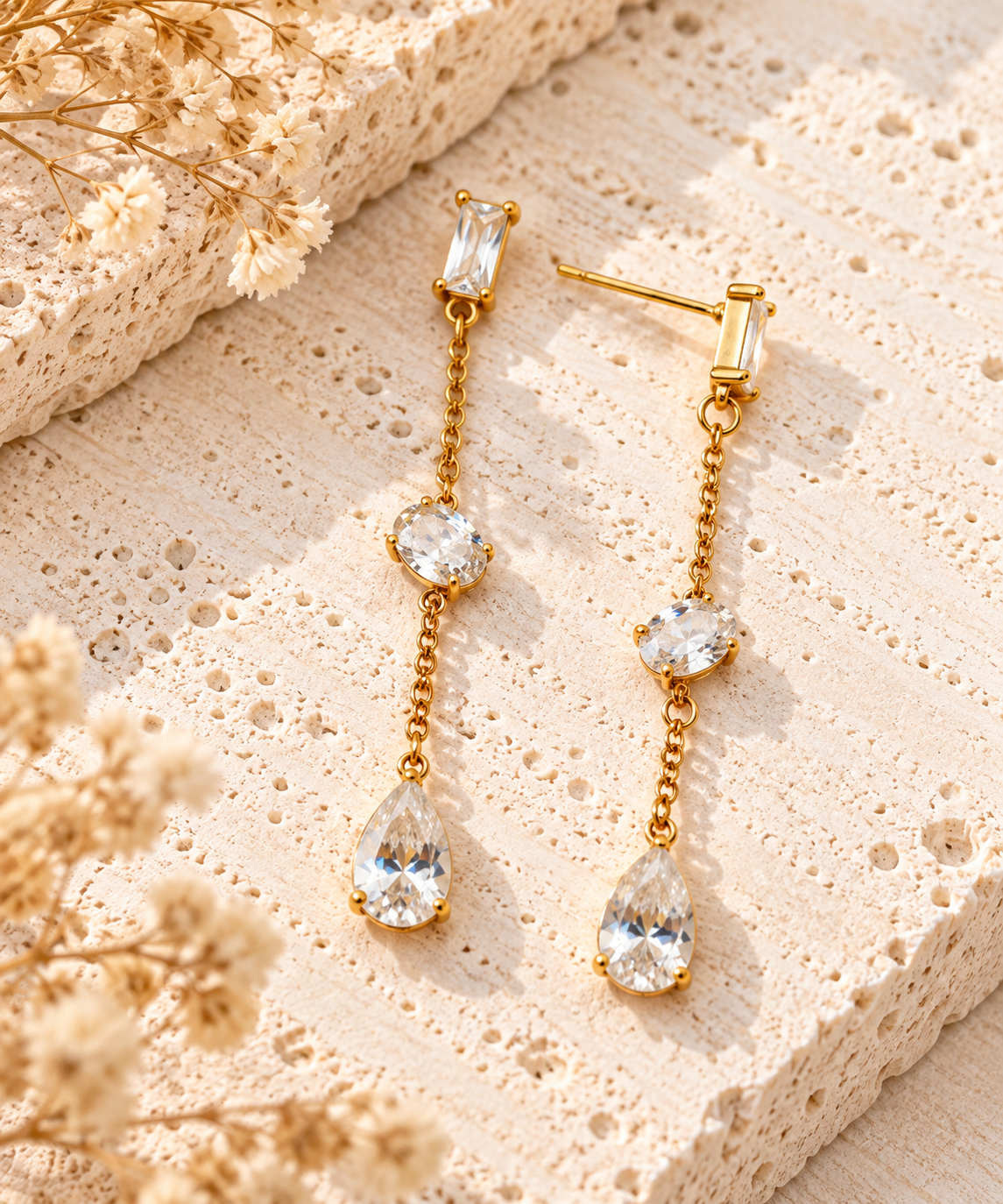 Boucles d'oreilles Ana en acier inoxydable