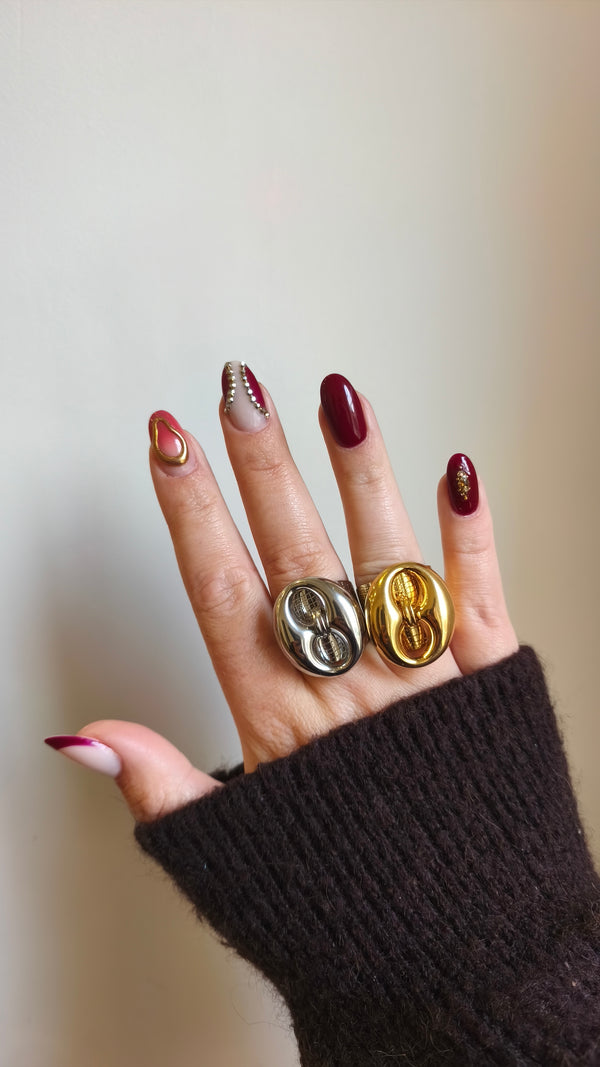 Bague Nyméria en acier inoxydable
