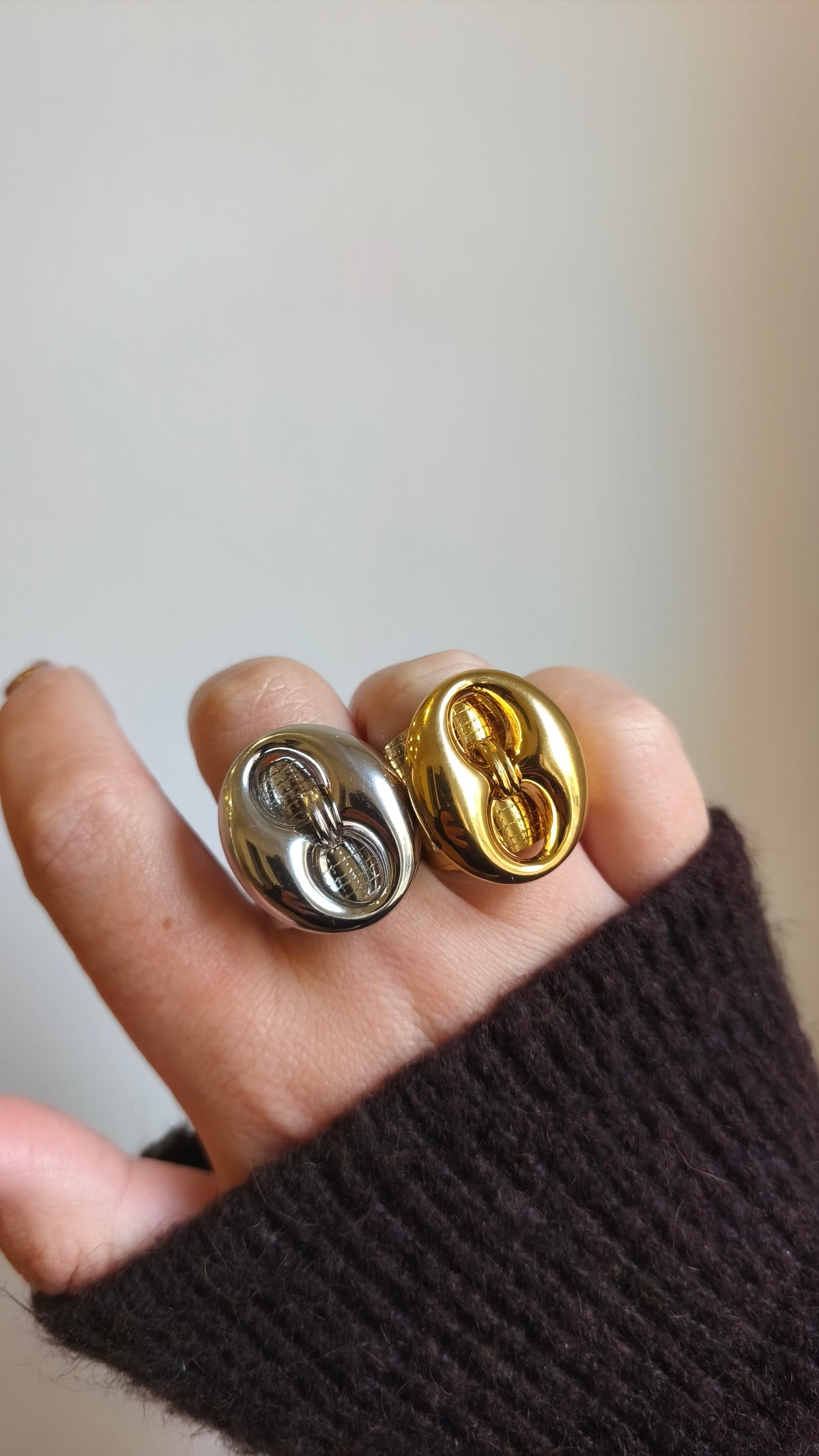 Bague Nyméria en acier inoxydable