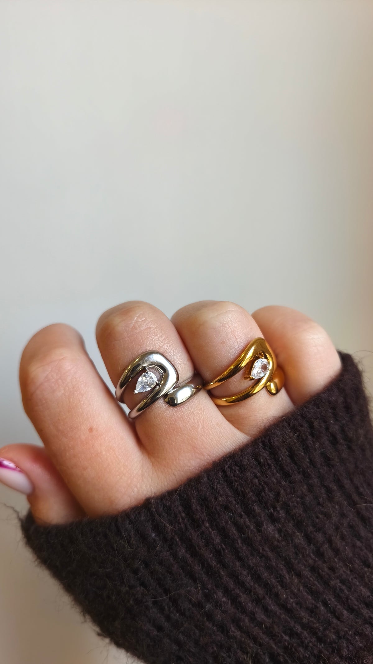 Bague Adélina en acier inoxydable